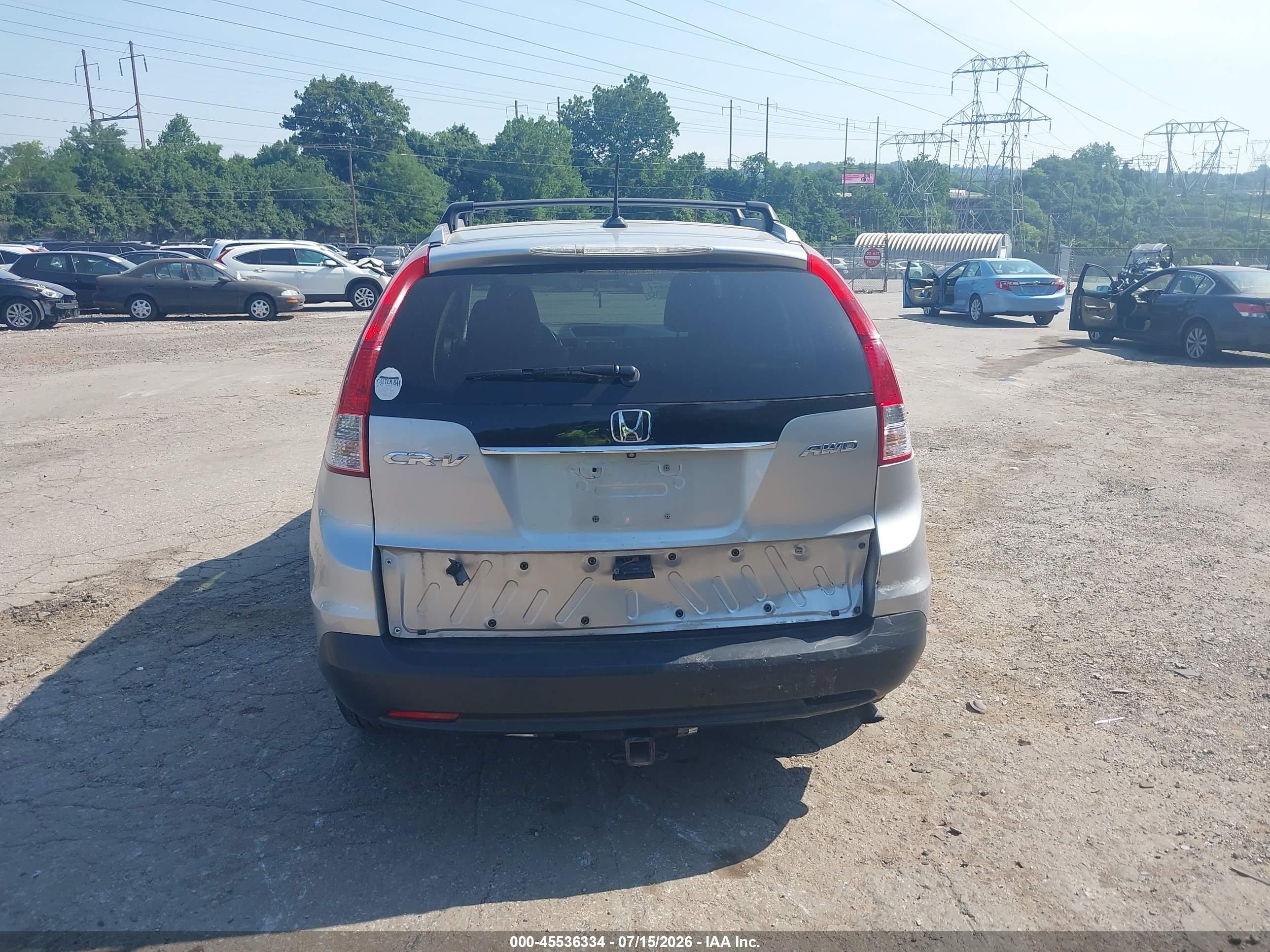 2014 Honda Cr-v Ex-l Silver vin: 5J6RM4H77EL055551