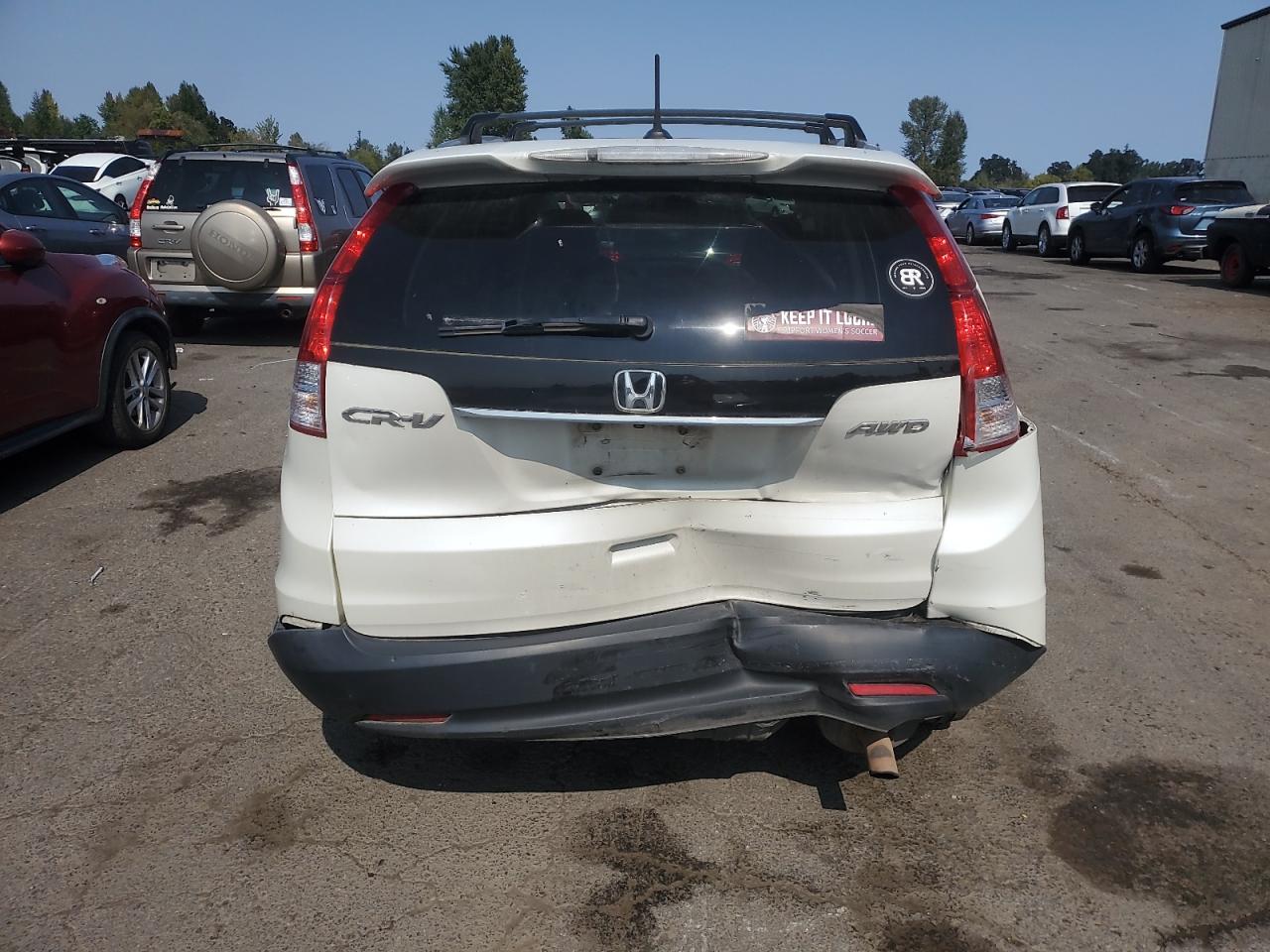 2014 Honda Cr-v Exl White vin: 5J6RM4H77EL055646