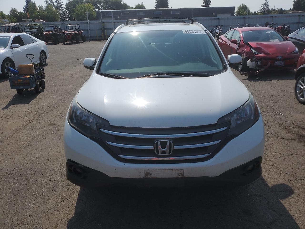 2014 Honda Cr-v Exl White vin: 5J6RM4H77EL055646