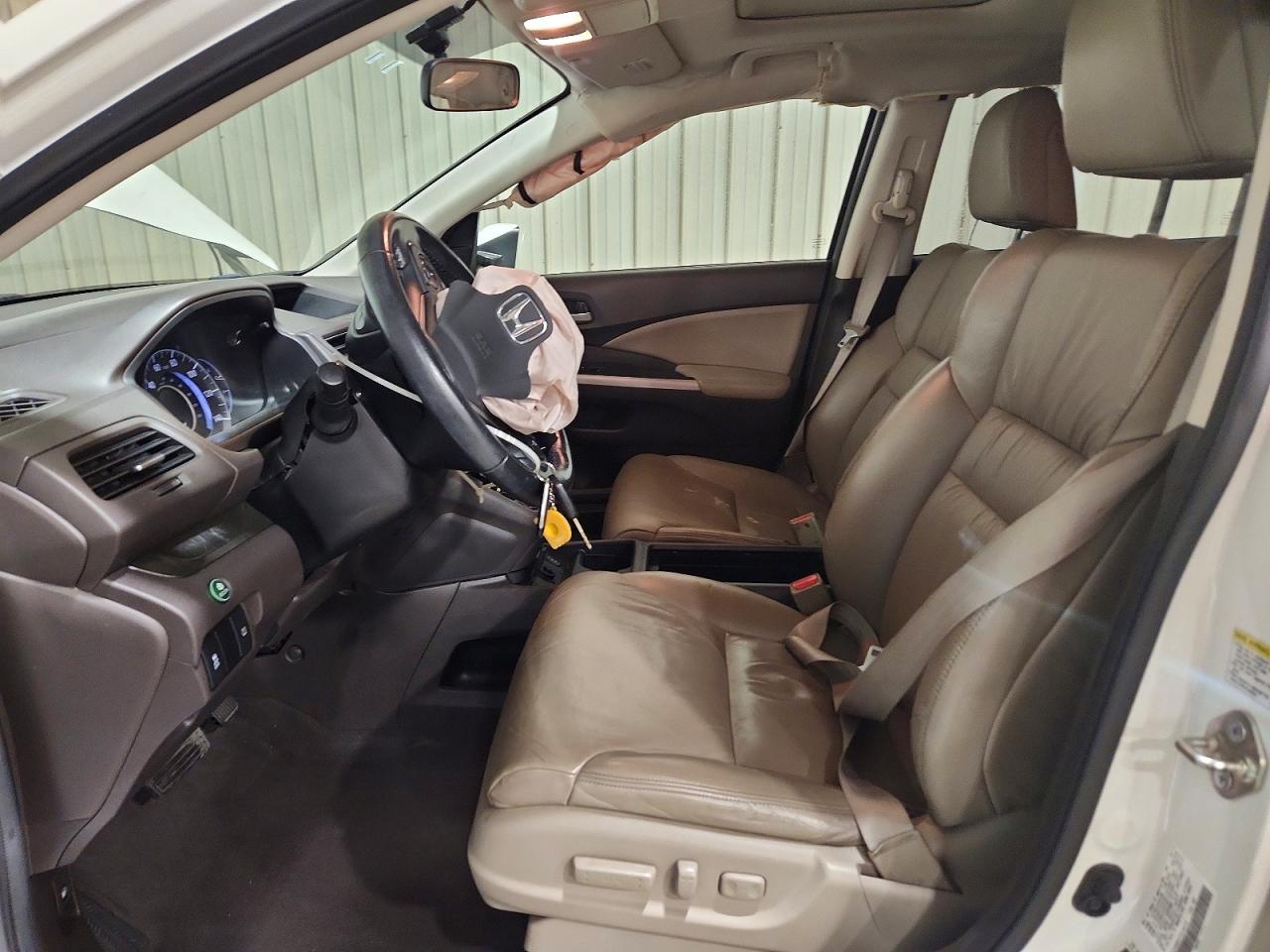 2014 Honda Cr-v Exl White vin: 5J6RM4H77EL085780