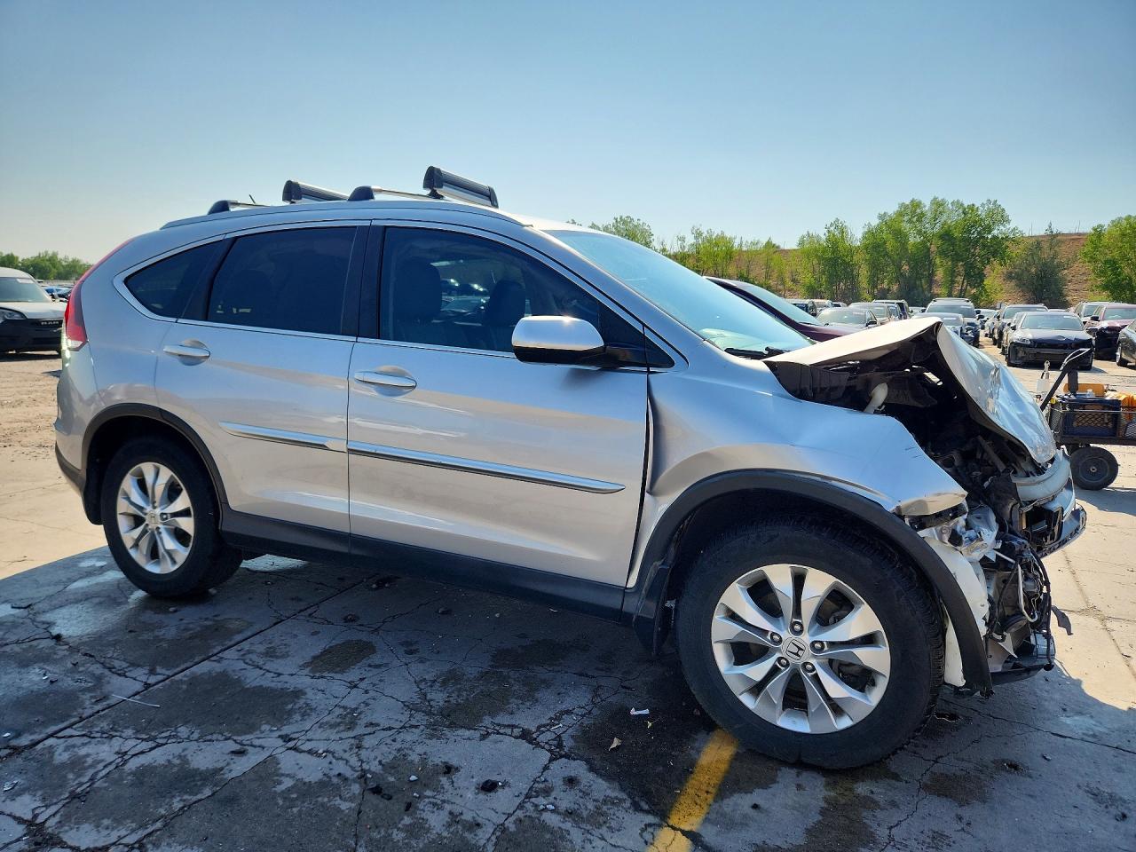 2014 Honda Cr-v Exl Silver vin: 5J6RM4H77EL091370