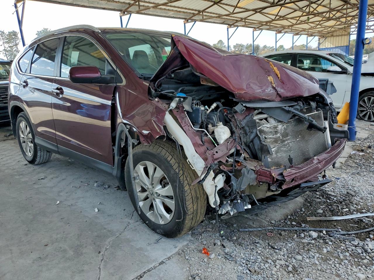 2014 Honda Cr-v Exl Maroon vin: 5J6RM4H77EL116753