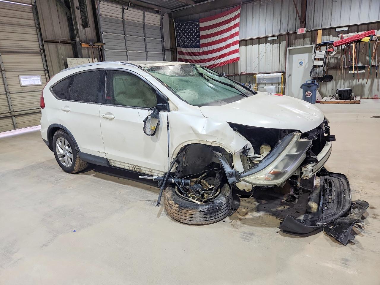 2015 Honda Cr-v Exl White vin: 5J6RM4H77FL033180