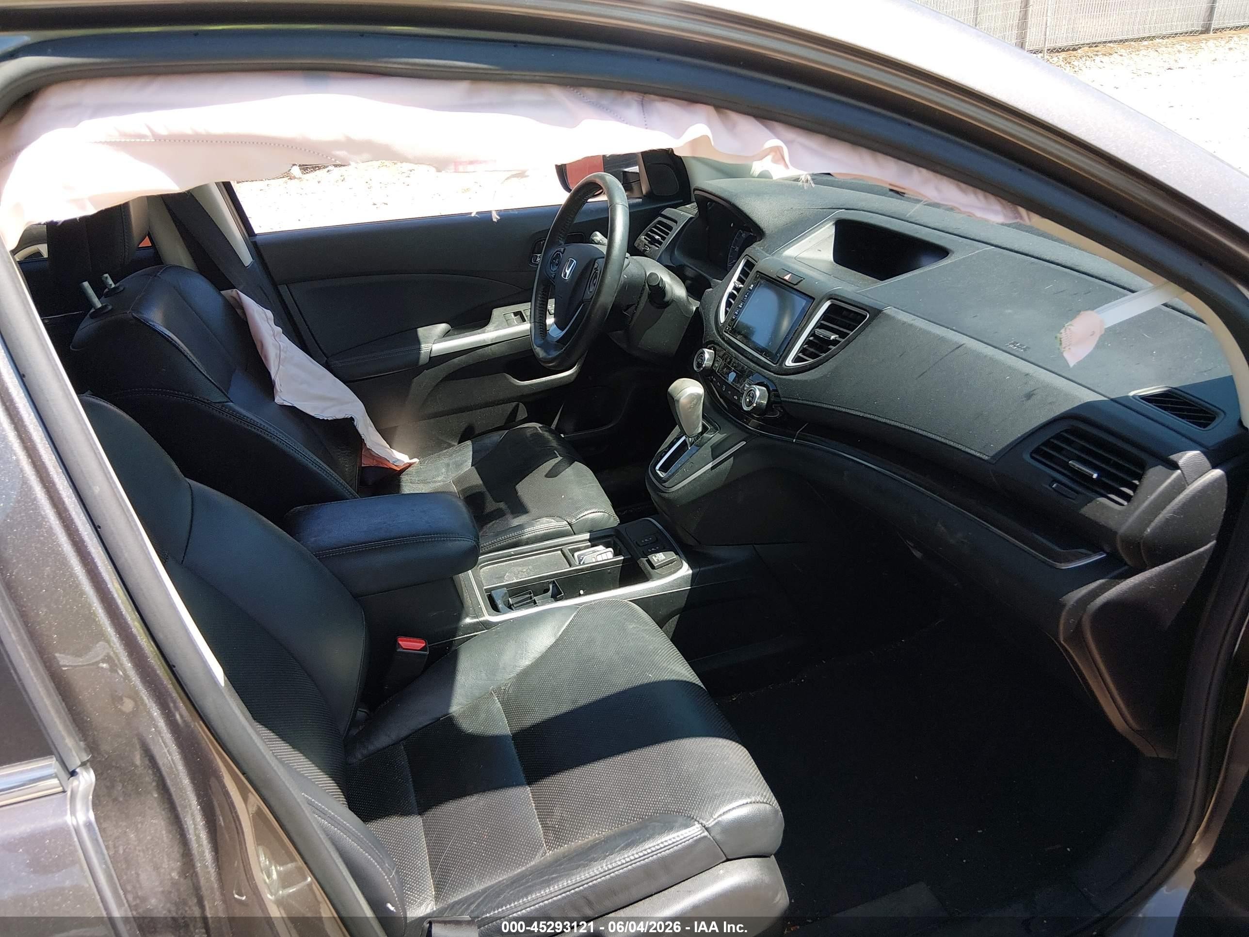 2015 Honda Cr-v Ex-l Gray vin: 5J6RM4H77FL063585