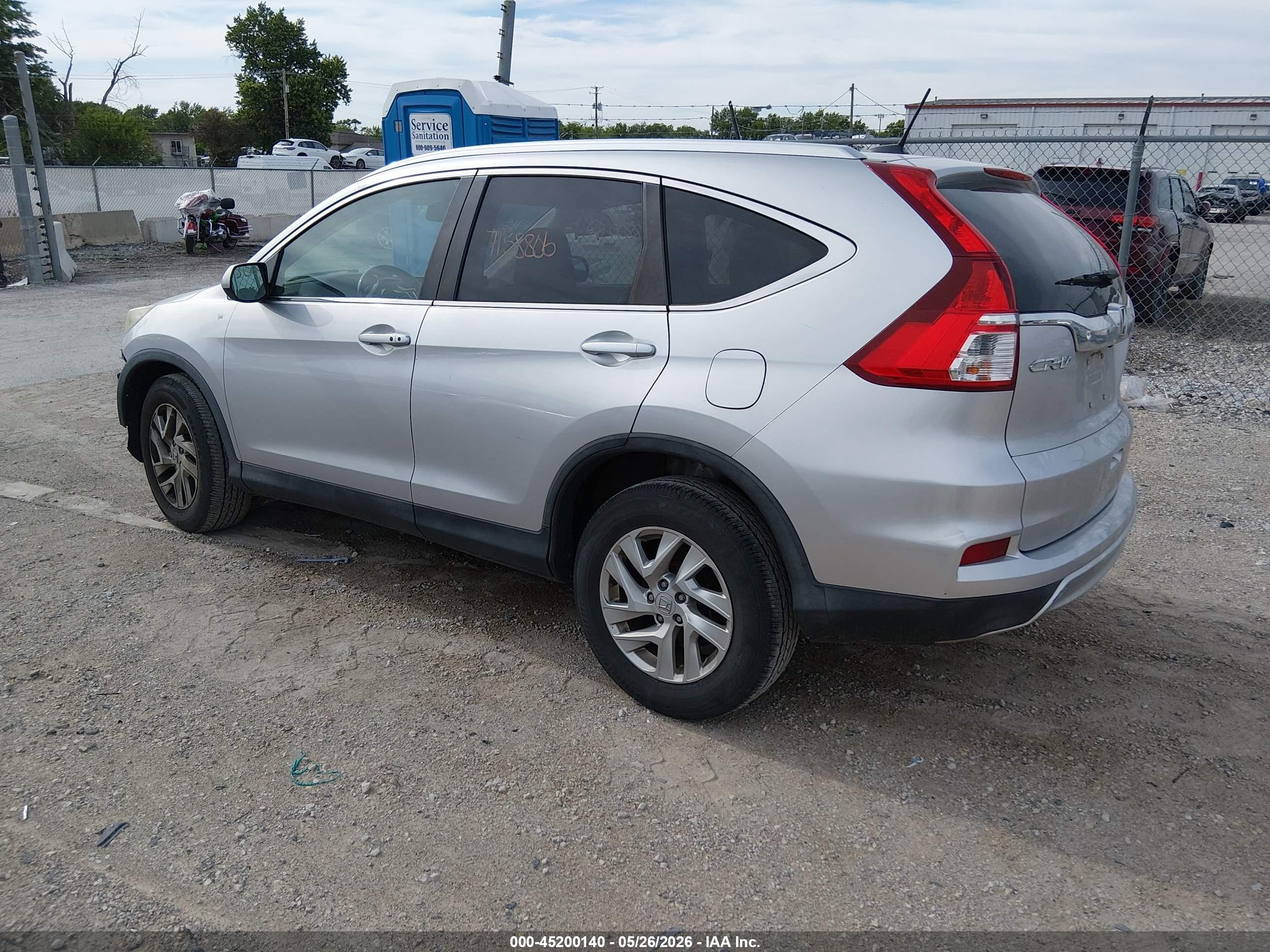 2015 Honda Cr-v Ex-l Silver vin: 5J6RM4H77FL077115