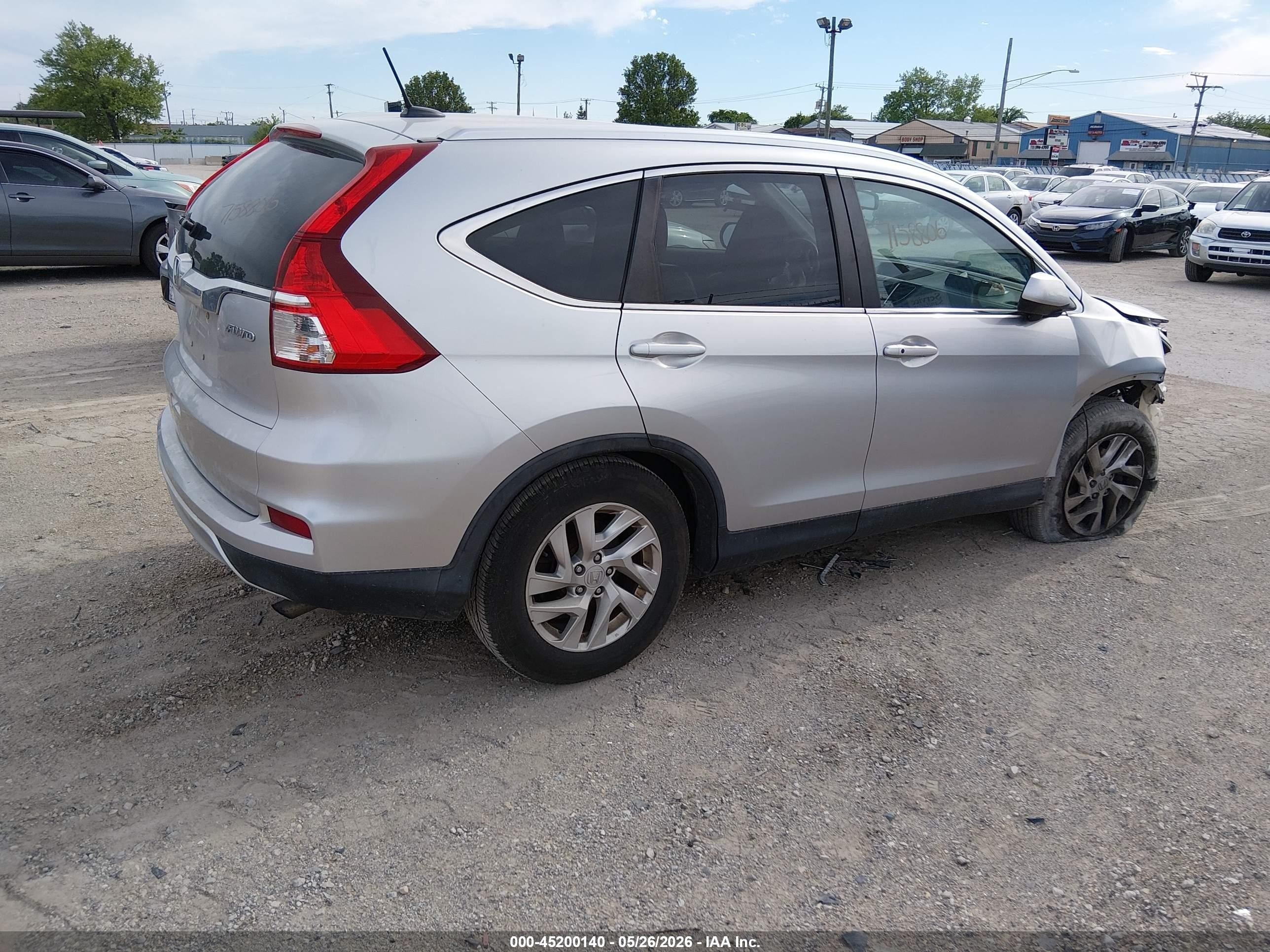 2015 Honda Cr-v Ex-l Silver vin: 5J6RM4H77FL077115