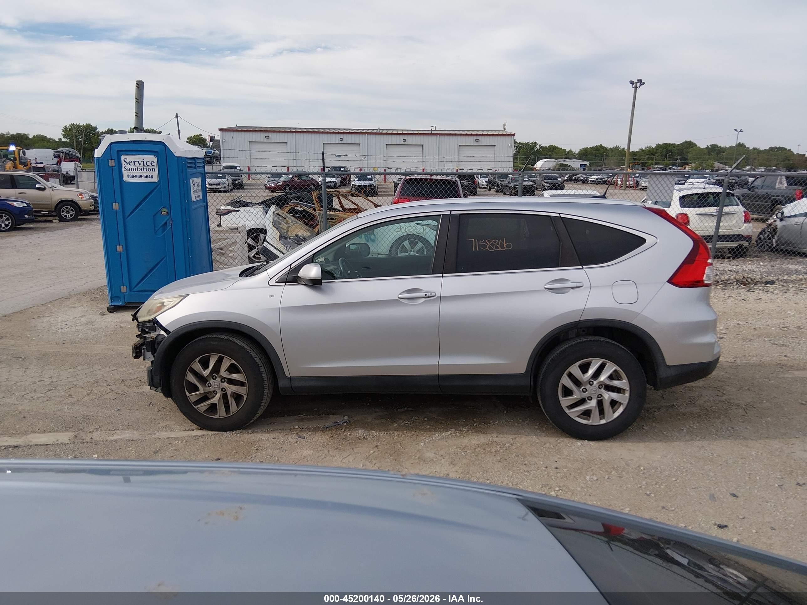 2015 Honda Cr-v Ex-l Silver vin: 5J6RM4H77FL077115
