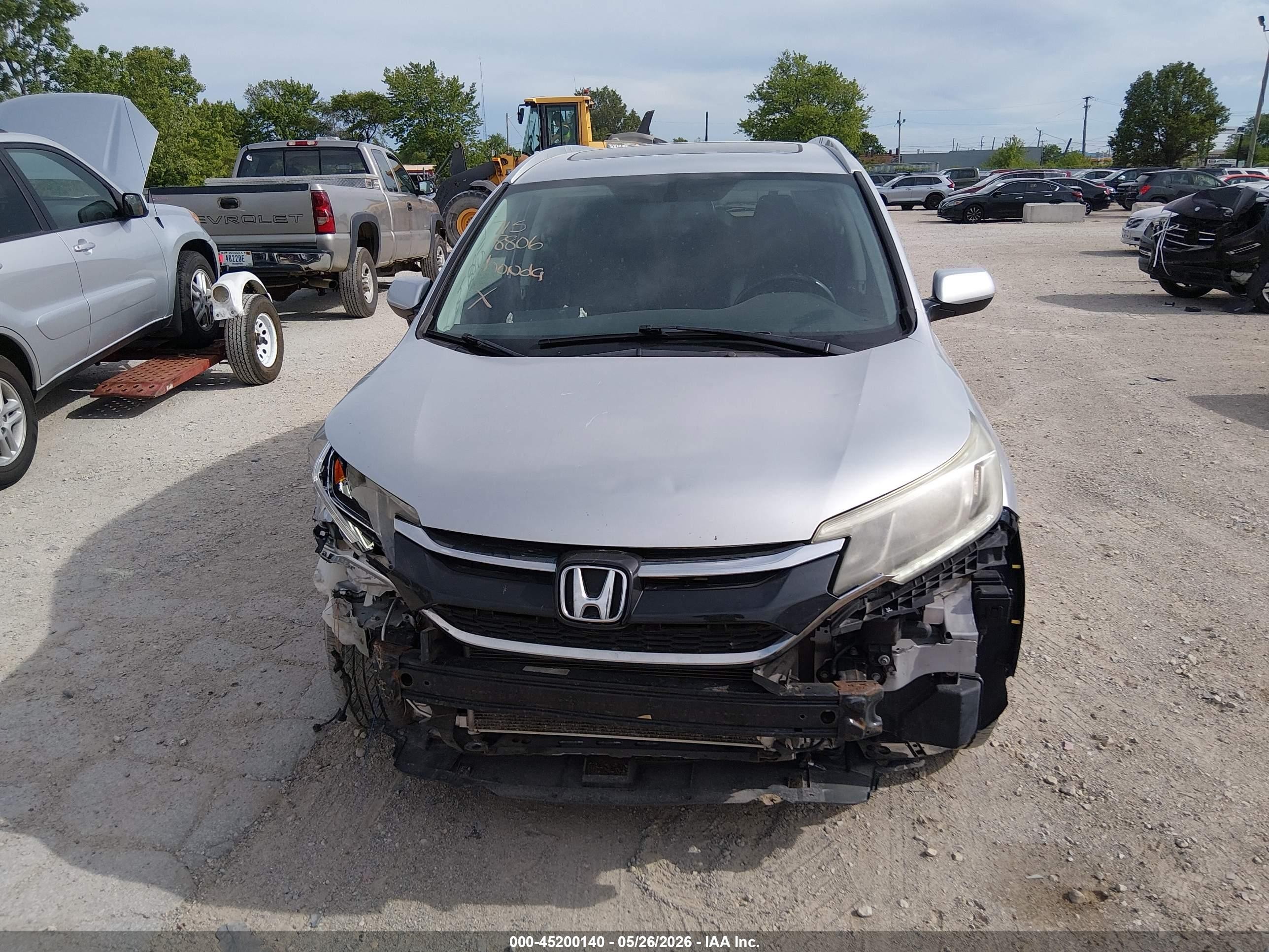 2015 Honda Cr-v Ex-l Silver vin: 5J6RM4H77FL077115