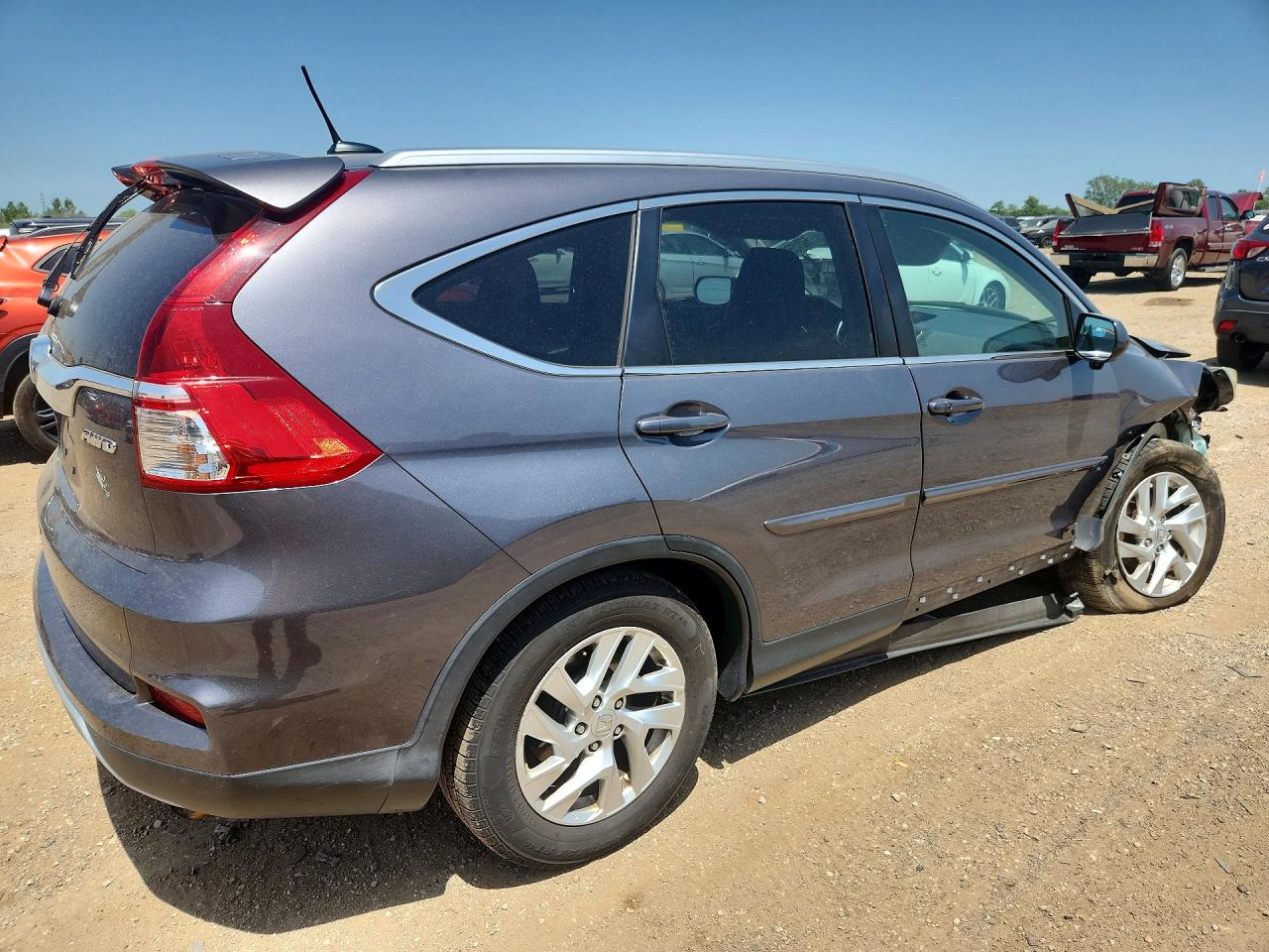 2015 Honda Cr-v Exl Gray vin: 5J6RM4H77FL081858