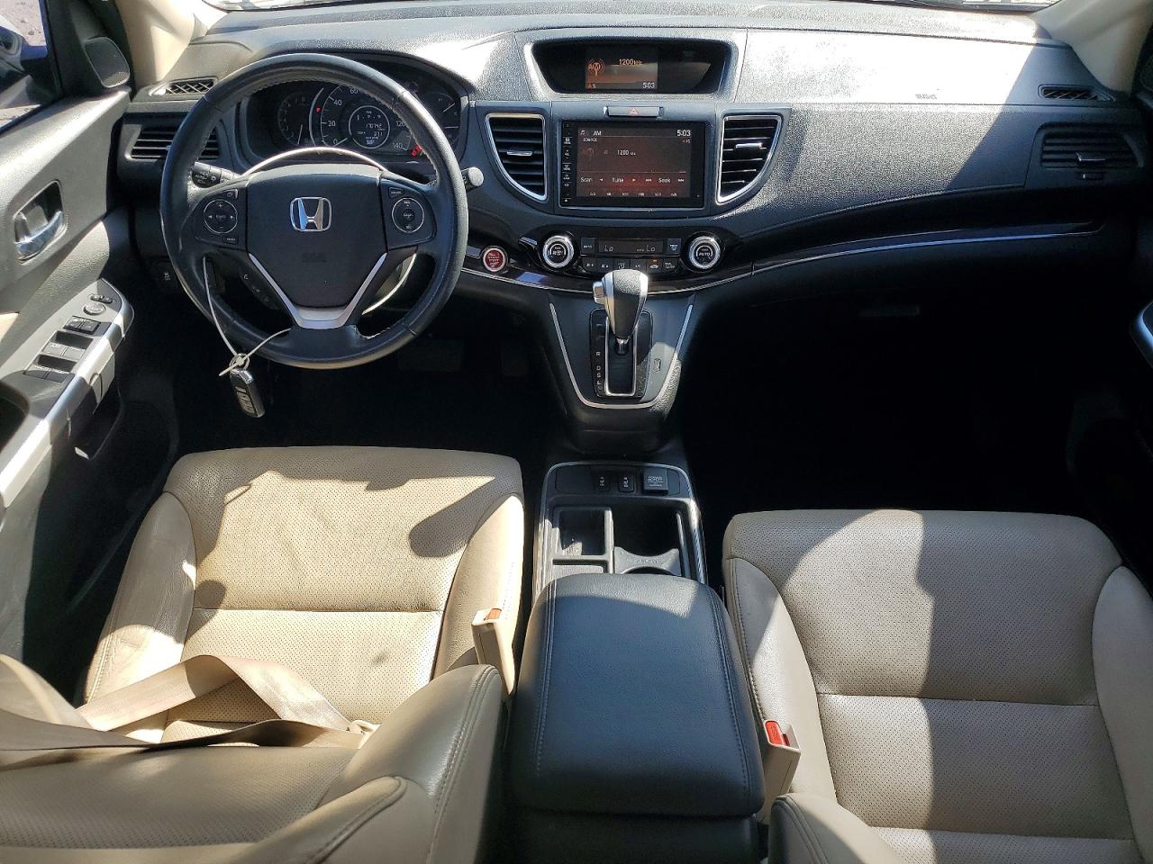 2015 Honda Cr-v Exl White vin: 5J6RM4H77FL130900