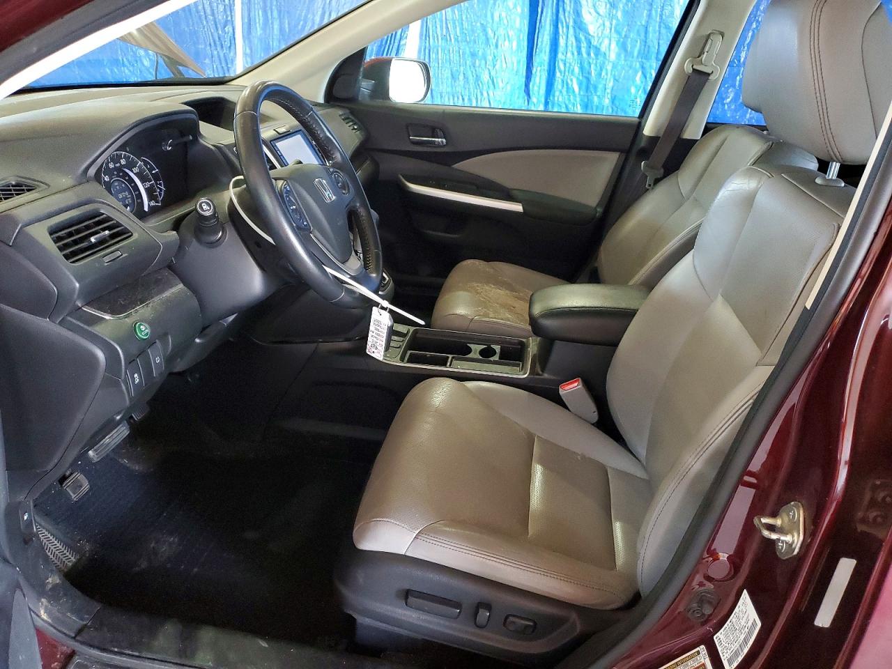 2015 Honda Cr-v Exl Burgundy vin: 5J6RM4H77FL133571