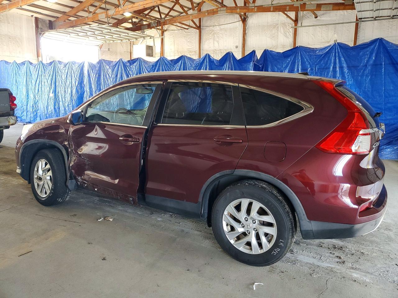 2015 Honda Cr-v Exl Burgundy vin: 5J6RM4H77FL133571