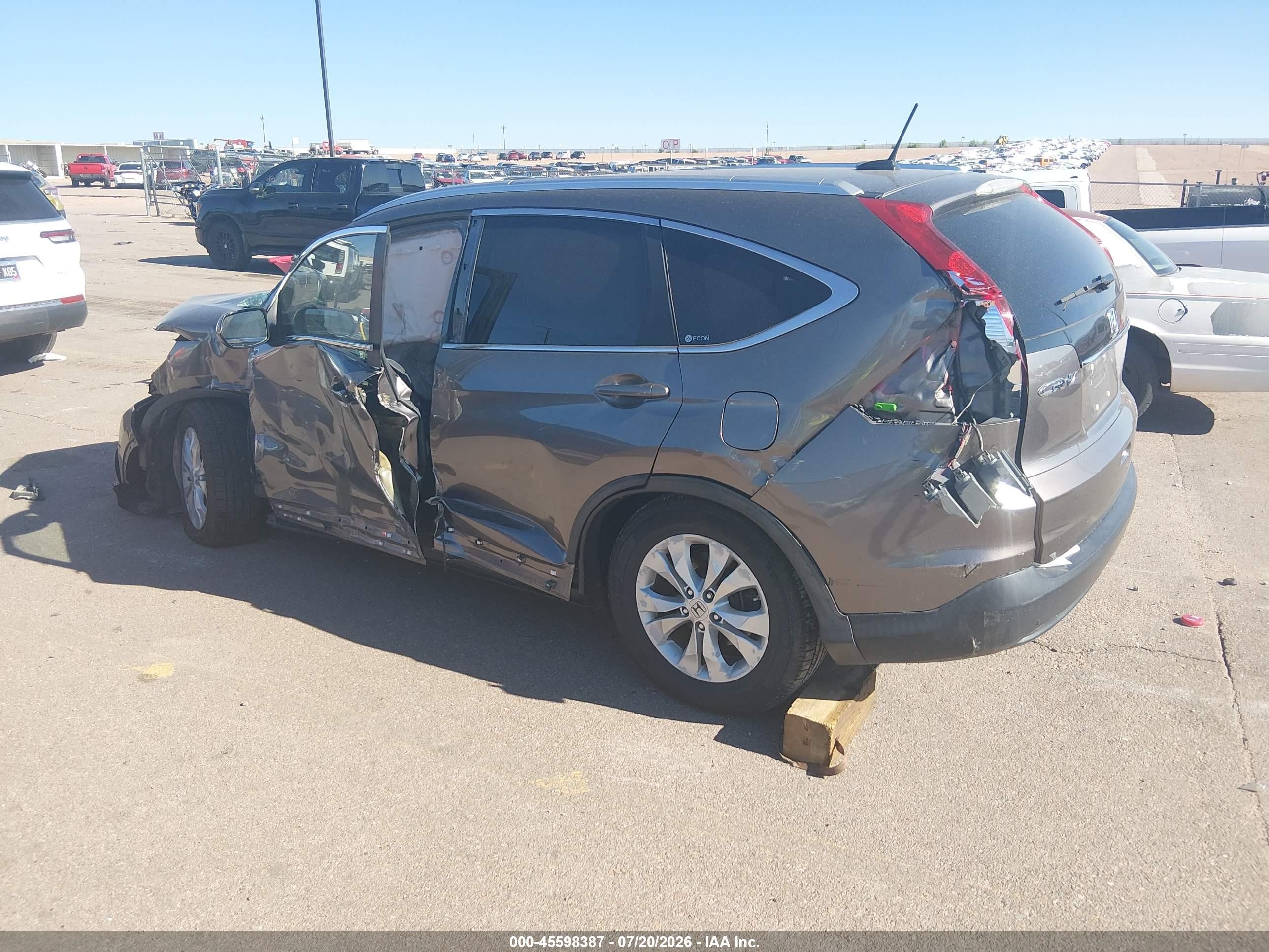 2012 Honda Cr-v Ex-l Черный vin: 5J6RM4H78CL003973