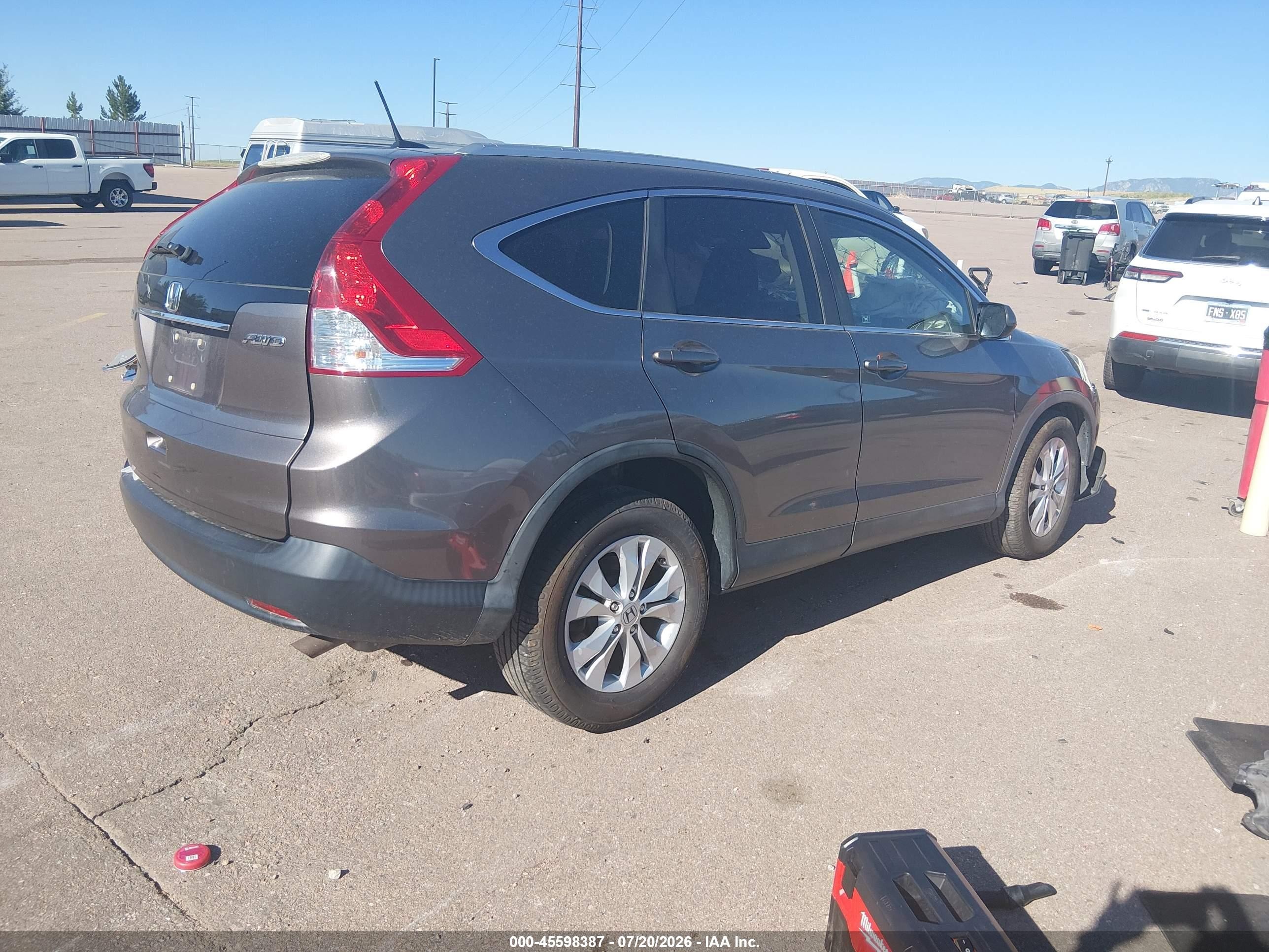2012 Honda Cr-v Ex-l Черный vin: 5J6RM4H78CL003973