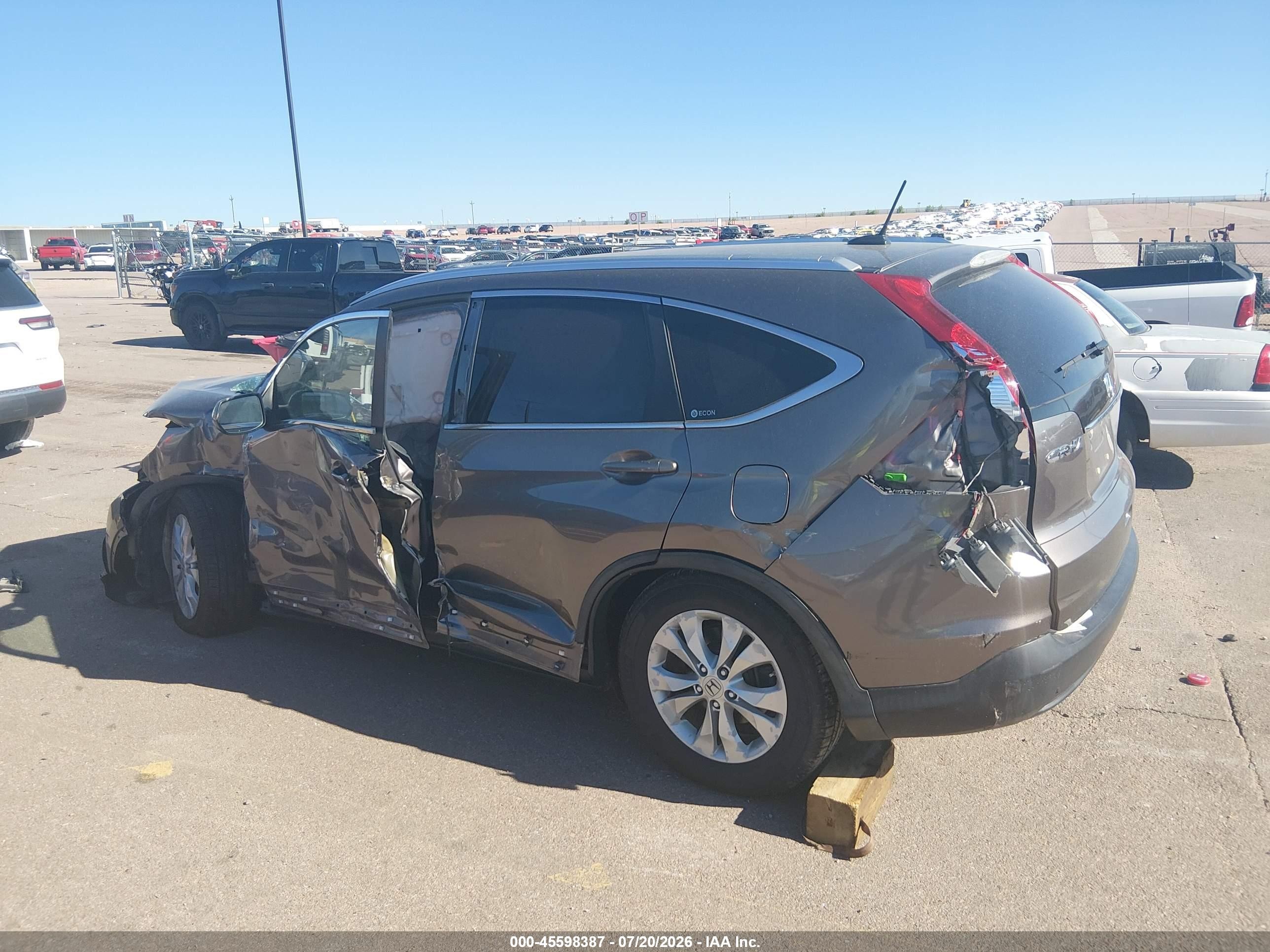 2012 Honda Cr-v Ex-l Черный vin: 5J6RM4H78CL003973