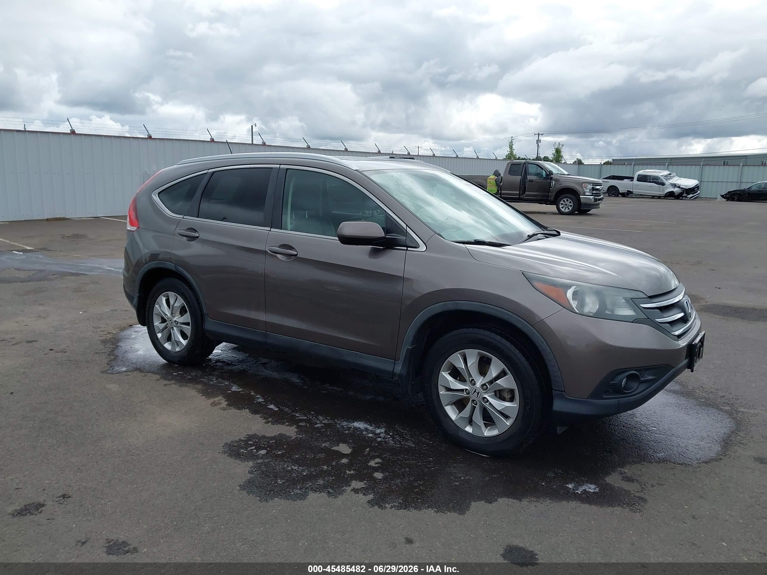 2012 Honda Cr-v Ex-l Brown vin: 5J6RM4H78CL028372