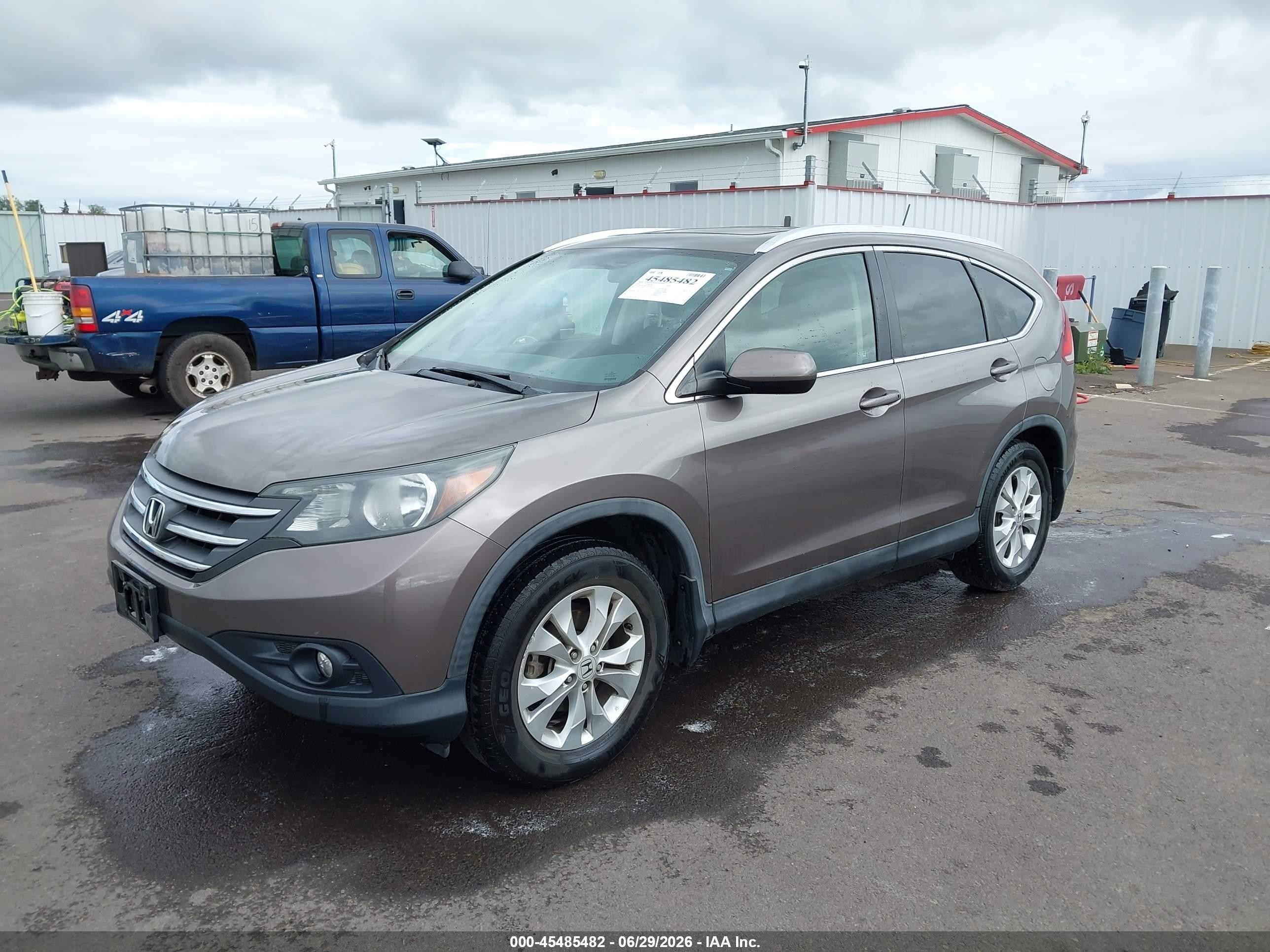 2012 Honda Cr-v Ex-l Коричневый vin: 5J6RM4H78CL028372