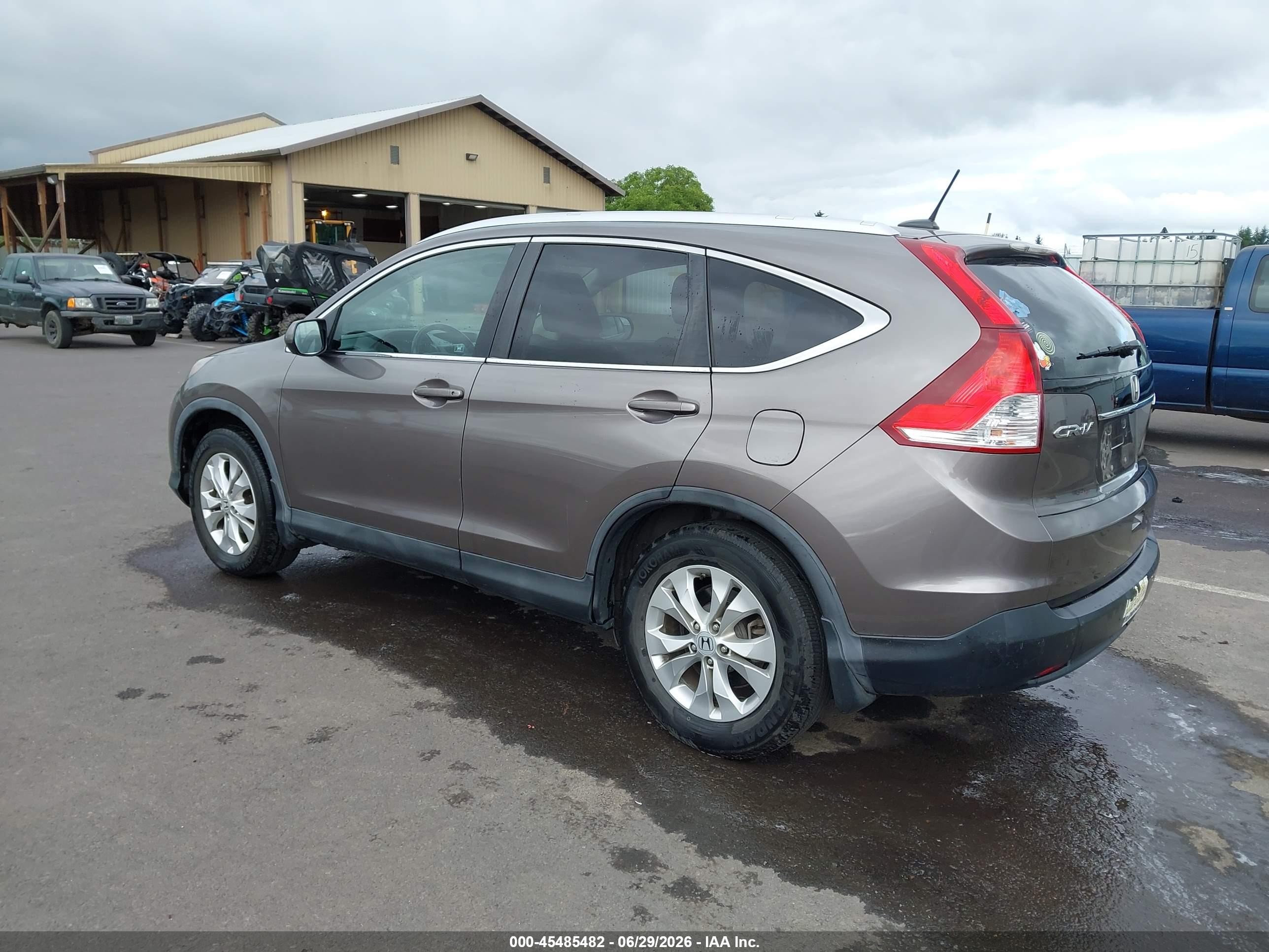 2012 Honda Cr-v Ex-l Коричневый vin: 5J6RM4H78CL028372