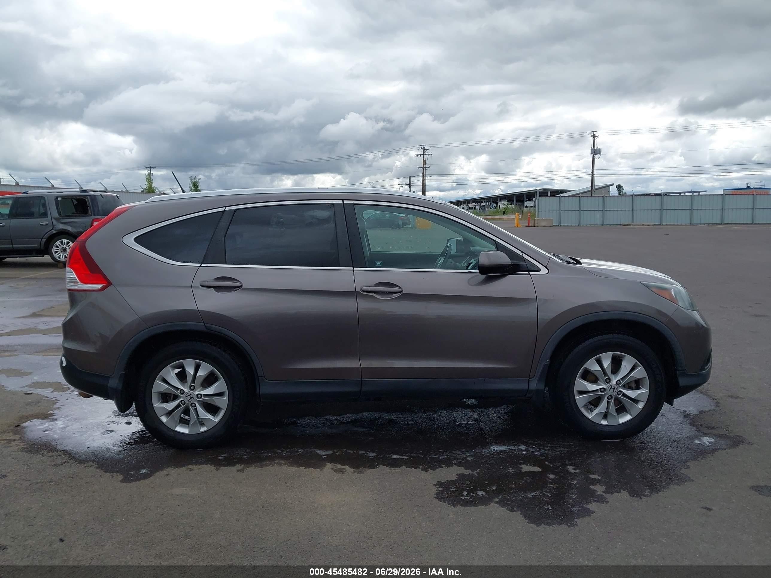 2012 Honda Cr-v Ex-l Коричневый vin: 5J6RM4H78CL028372