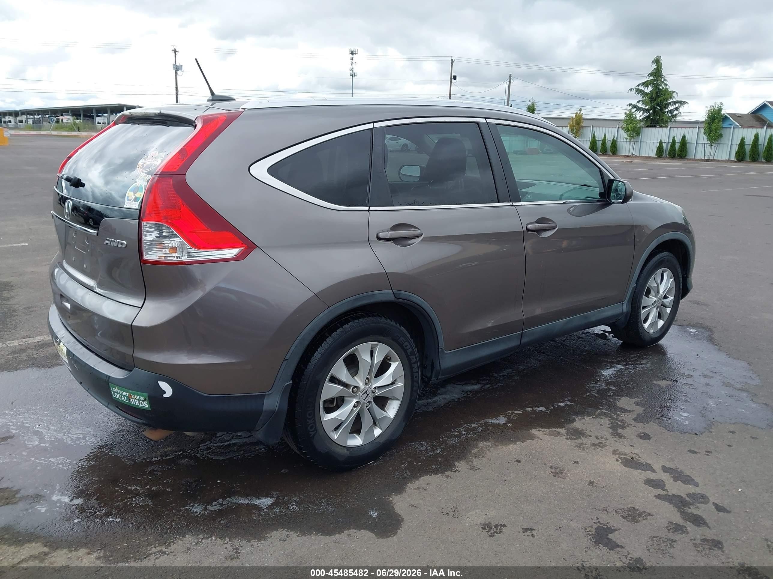 2012 Honda Cr-v Ex-l Коричневый vin: 5J6RM4H78CL028372