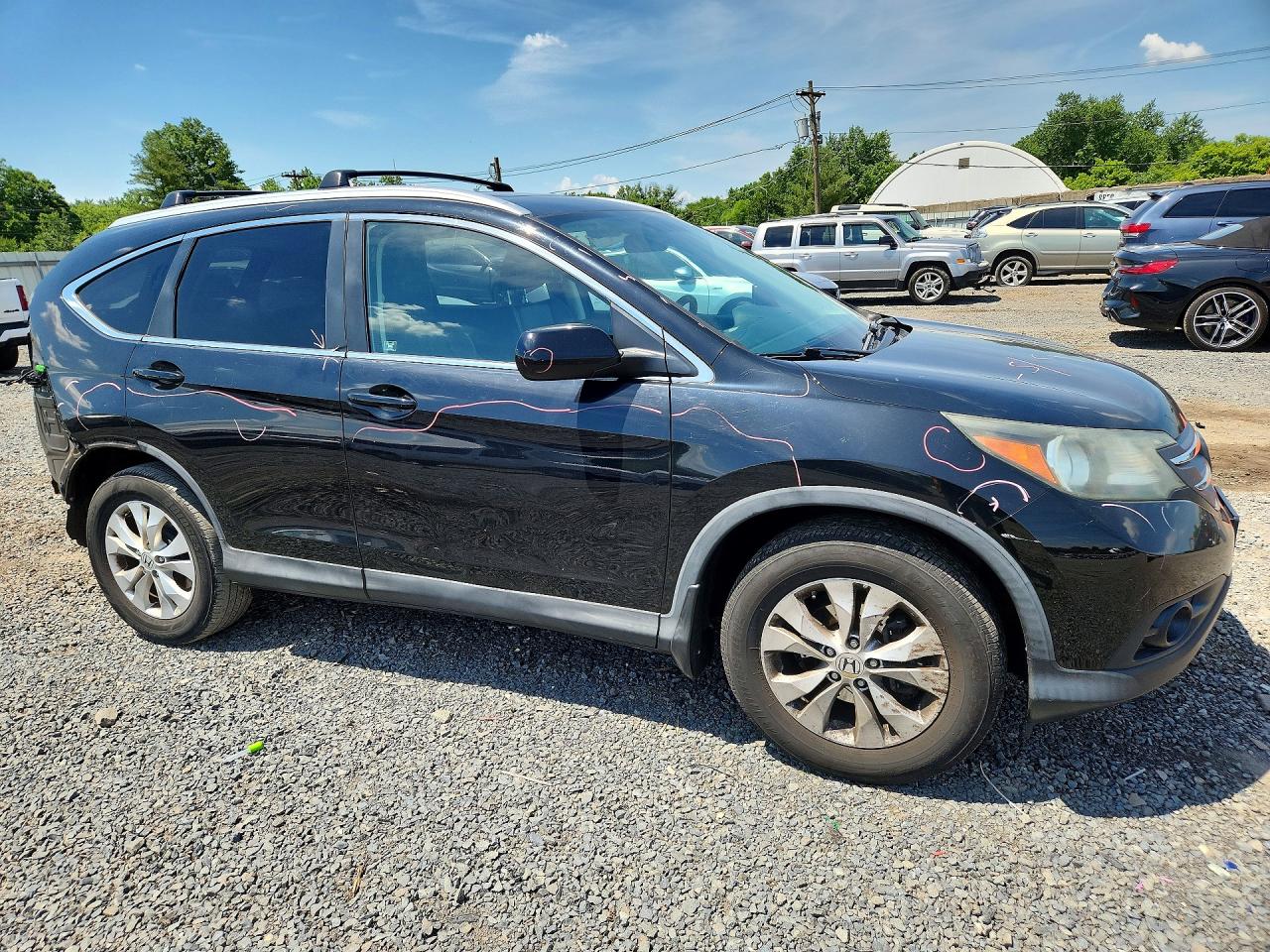 2012 Honda Cr-v Exl Black vin: 5J6RM4H78CL031191