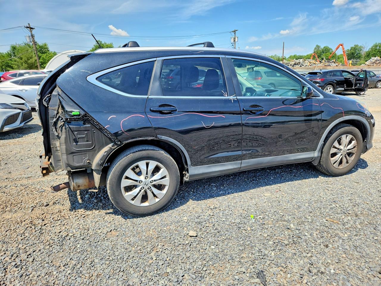 2012 Honda Cr-v Exl Black vin: 5J6RM4H78CL031191