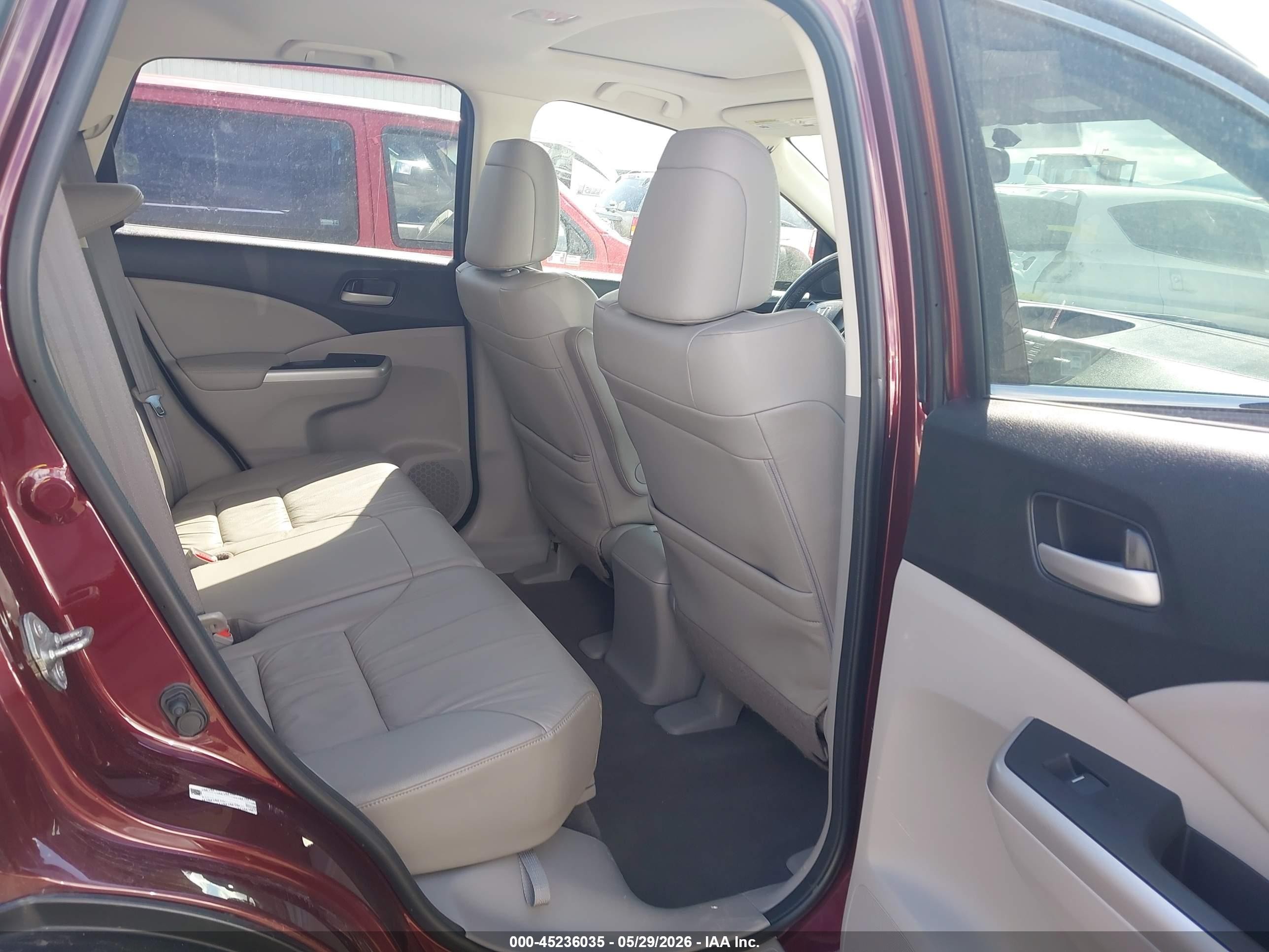2012 Honda Cr-v Ex-l Maroon vin: 5J6RM4H78CL035063
