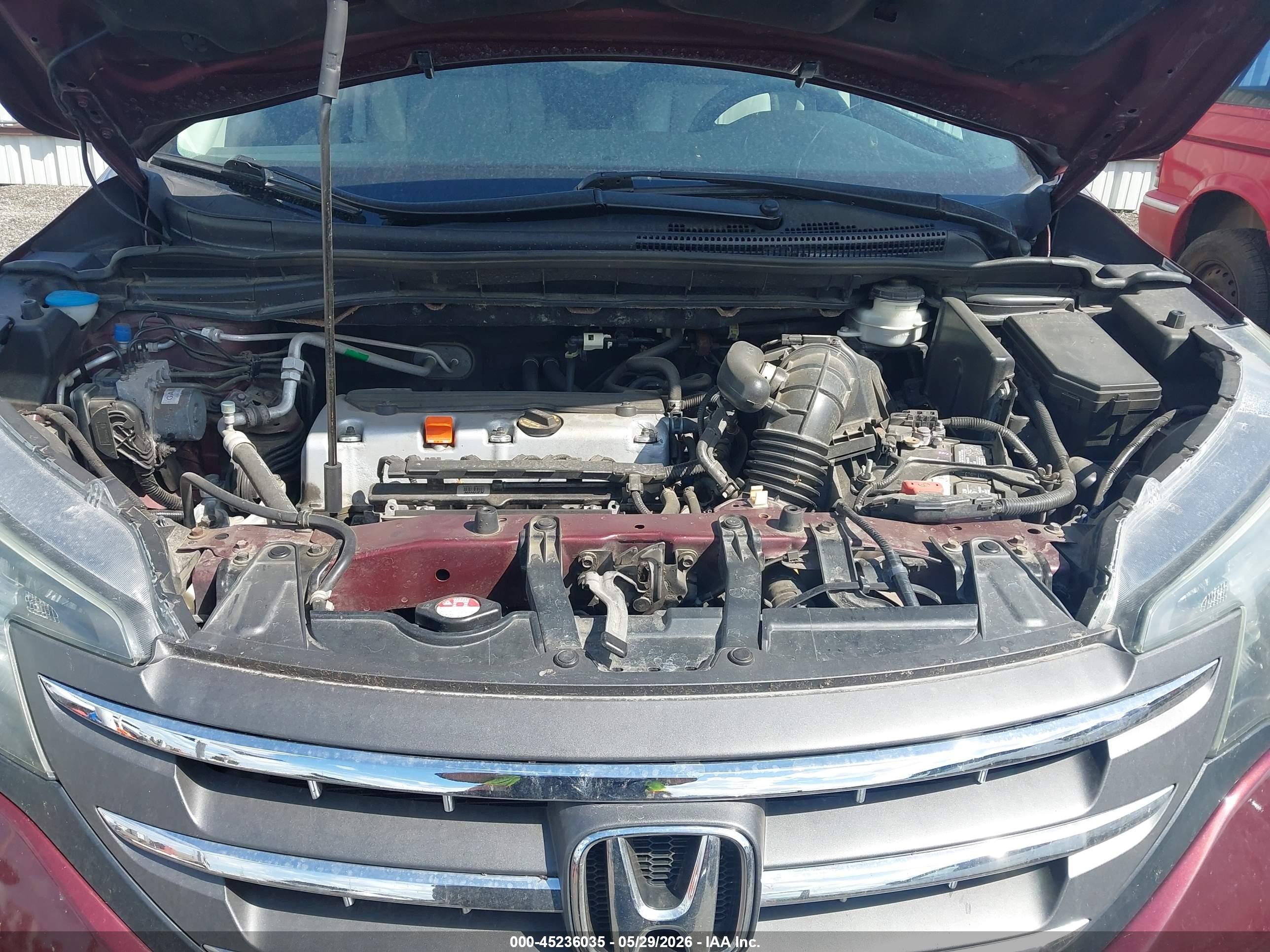 2012 Honda Cr-v Ex-l Maroon vin: 5J6RM4H78CL035063