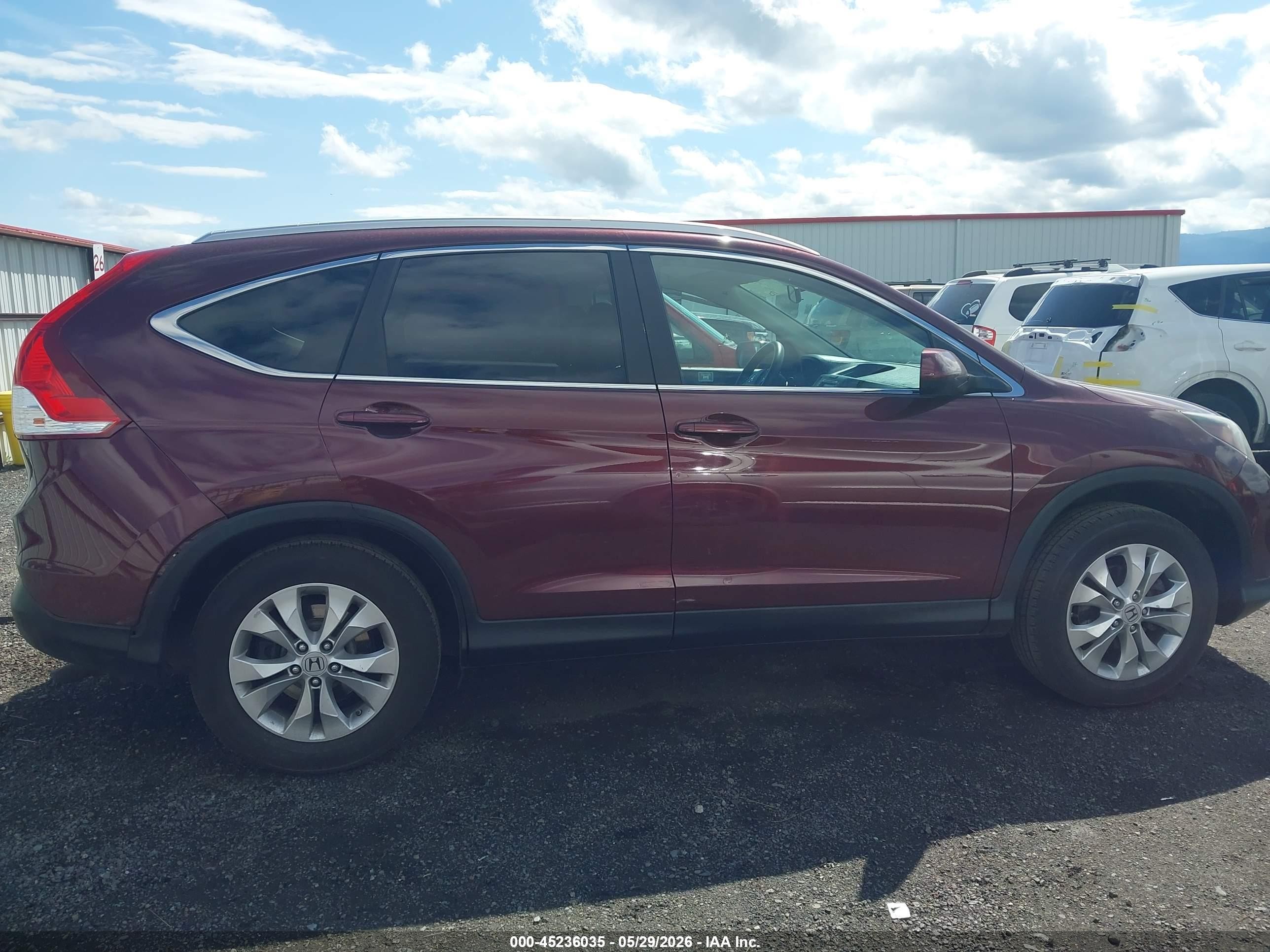 2012 Honda Cr-v Ex-l Maroon vin: 5J6RM4H78CL035063