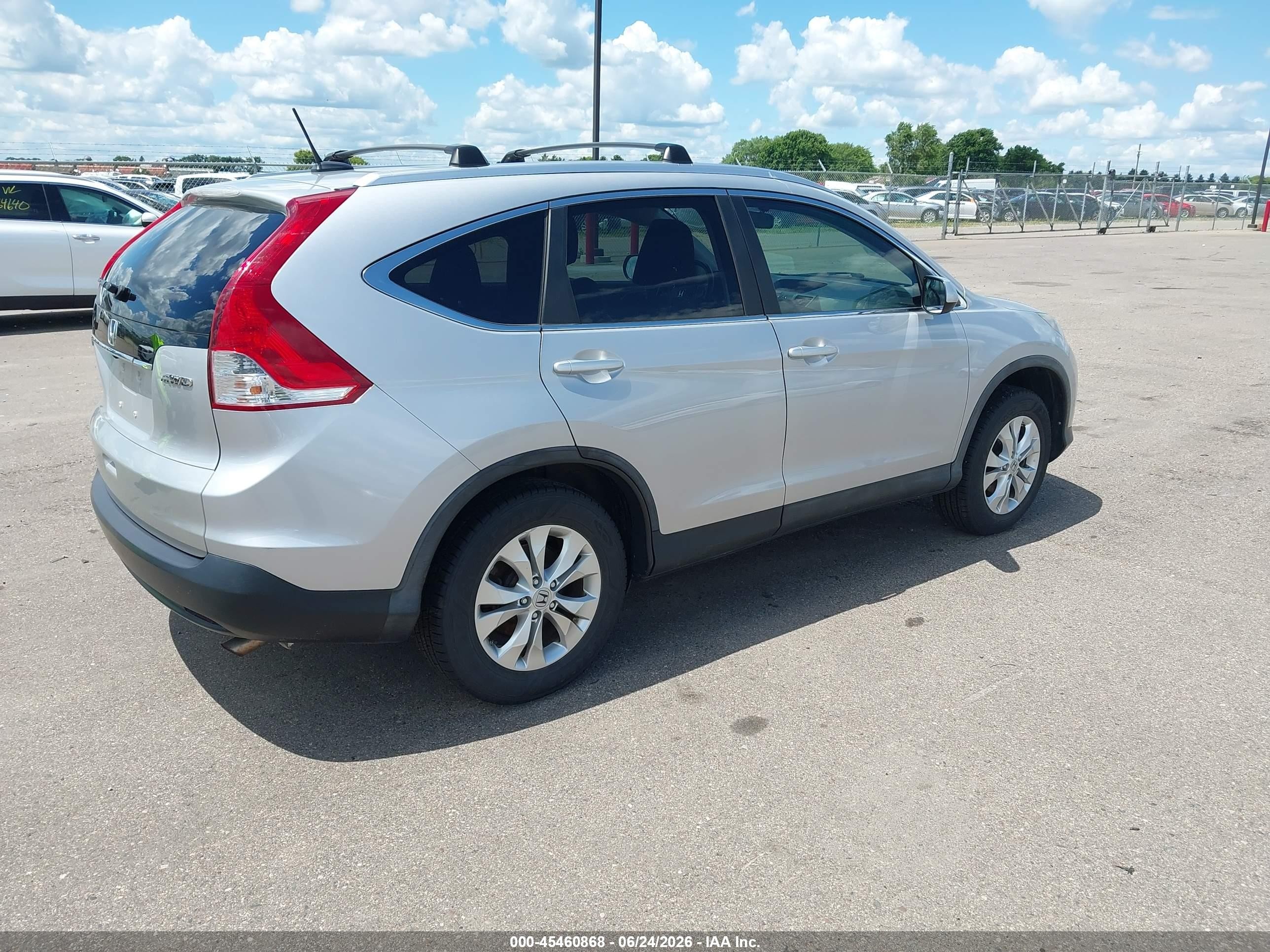 2012 Honda Cr-v Ex-l Silver vin: 5J6RM4H78CL040621