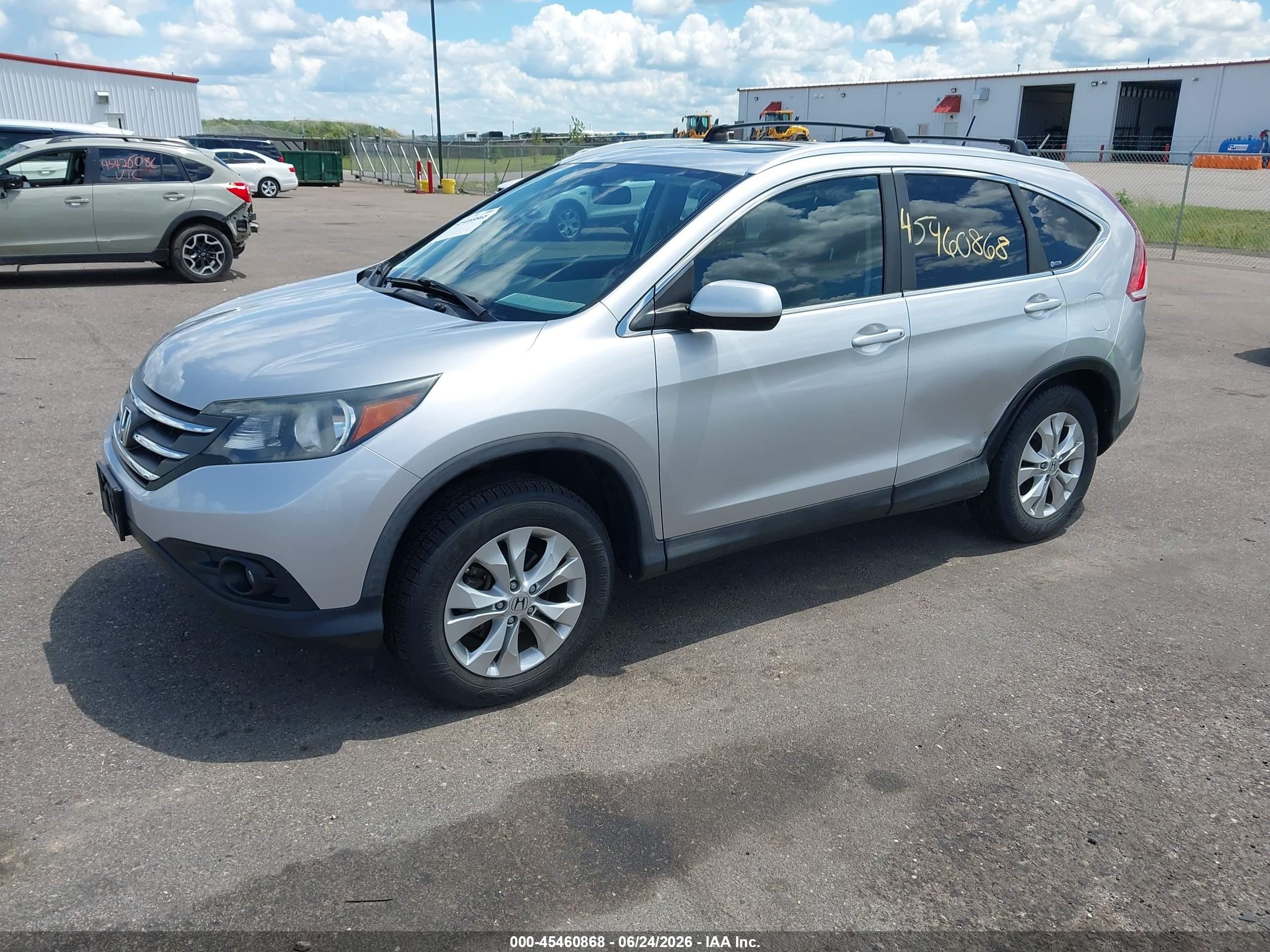 2012 Honda Cr-v Ex-l Silver vin: 5J6RM4H78CL040621