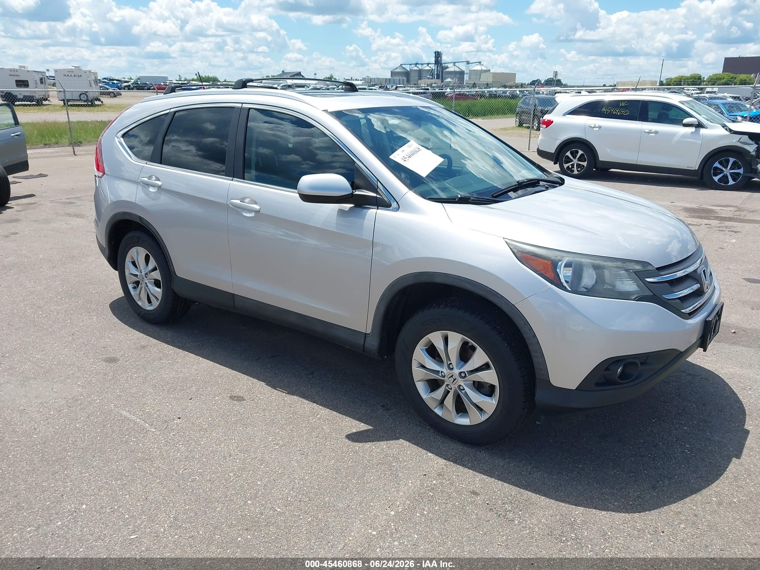 2012 Honda Cr-v Ex-l Silver vin: 5J6RM4H78CL040621