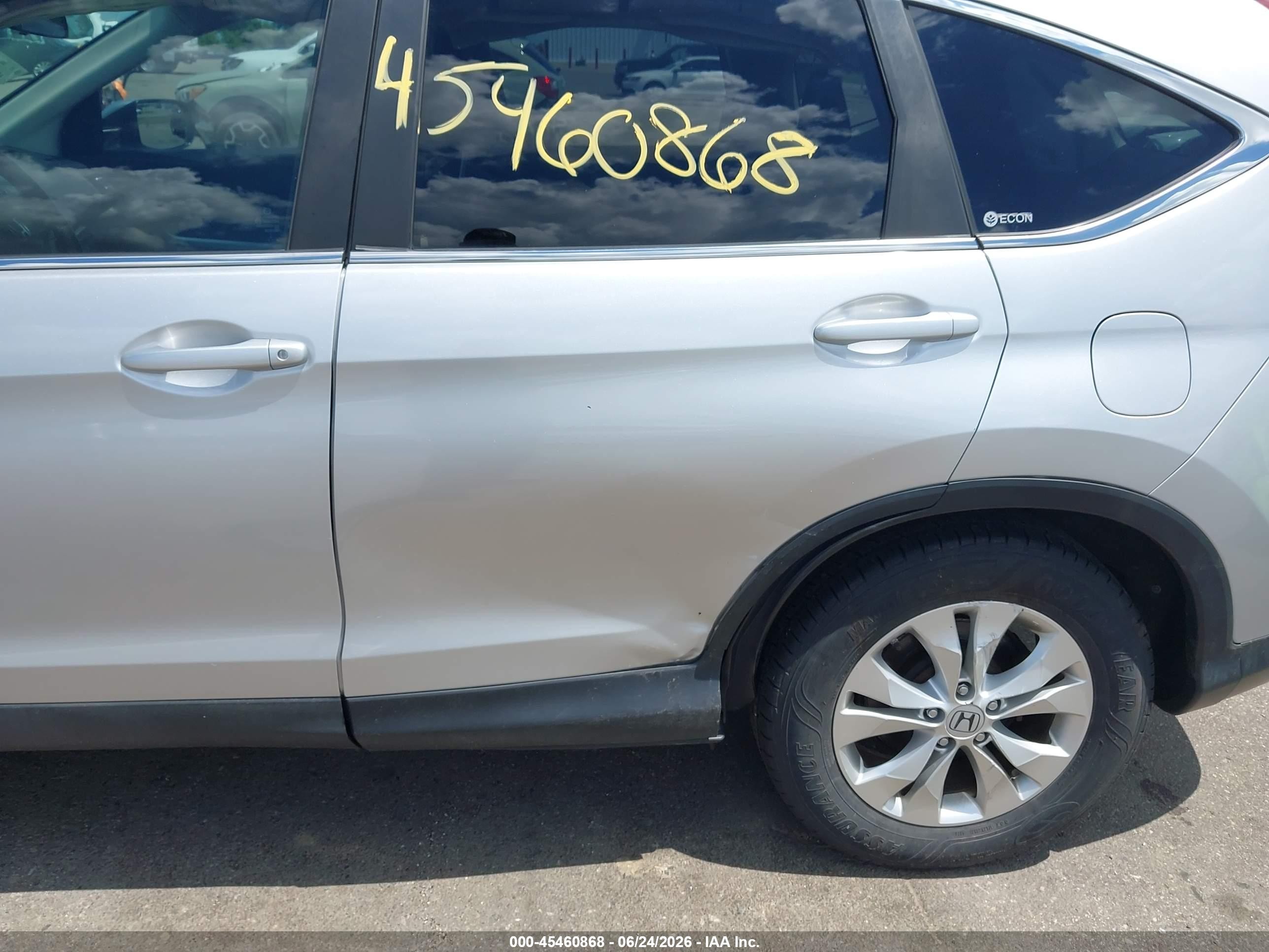 2012 Honda Cr-v Ex-l Silver vin: 5J6RM4H78CL040621