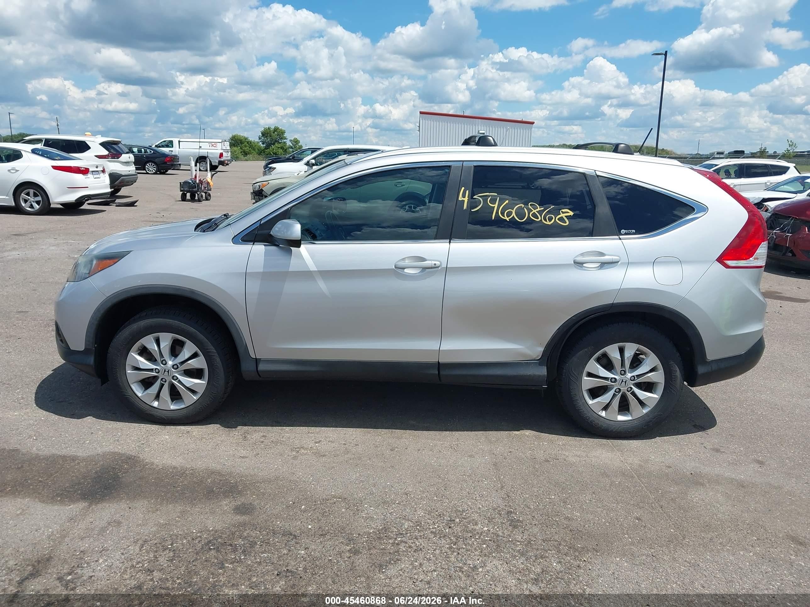 2012 Honda Cr-v Ex-l Silver vin: 5J6RM4H78CL040621
