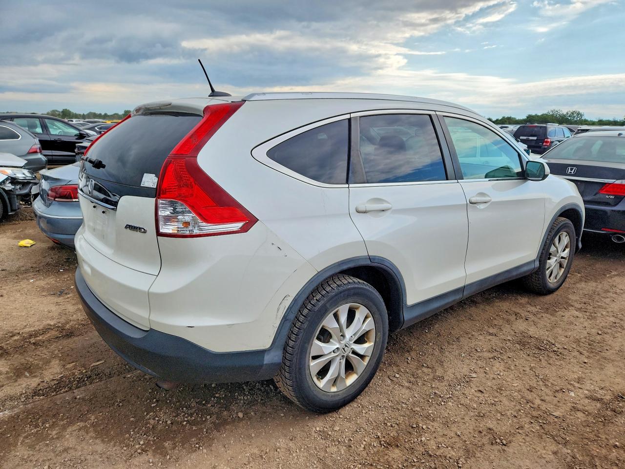 2012 Honda Cr-v Exl White vin: 5J6RM4H78CL043647