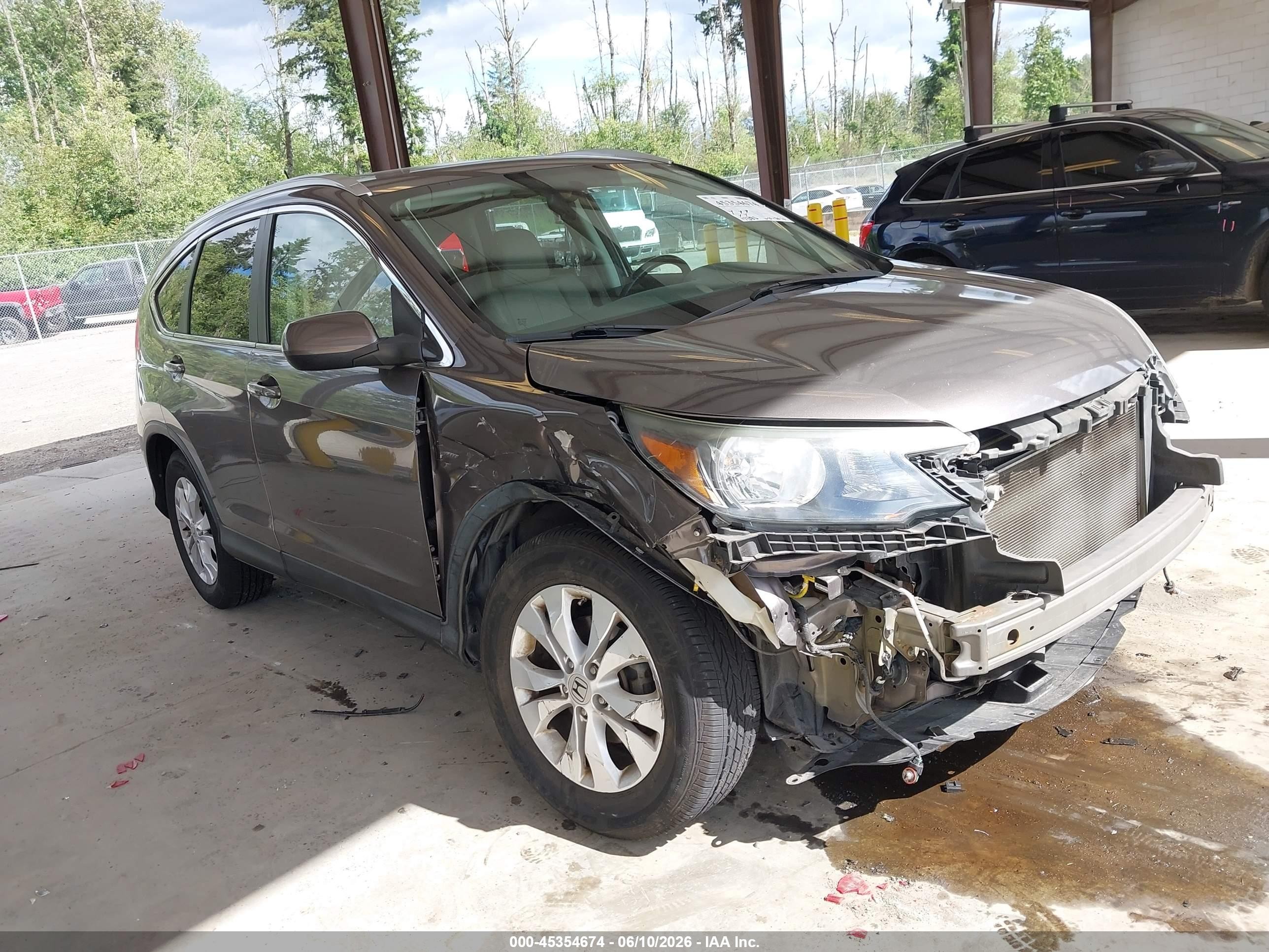 2012 Honda Cr-v Ex-l Brown vin: 5J6RM4H78CL050811