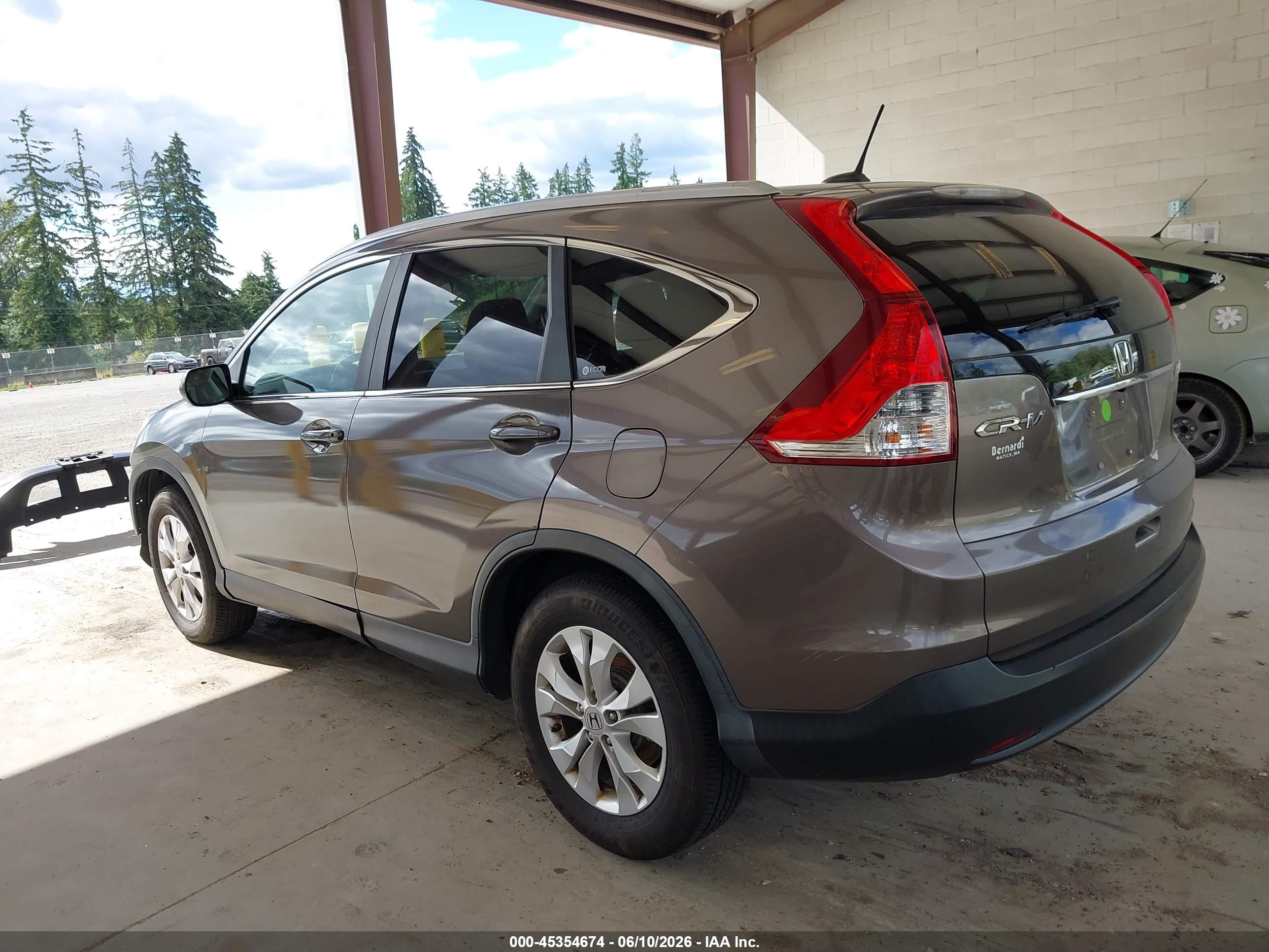 2012 Honda Cr-v Ex-l Brown vin: 5J6RM4H78CL050811