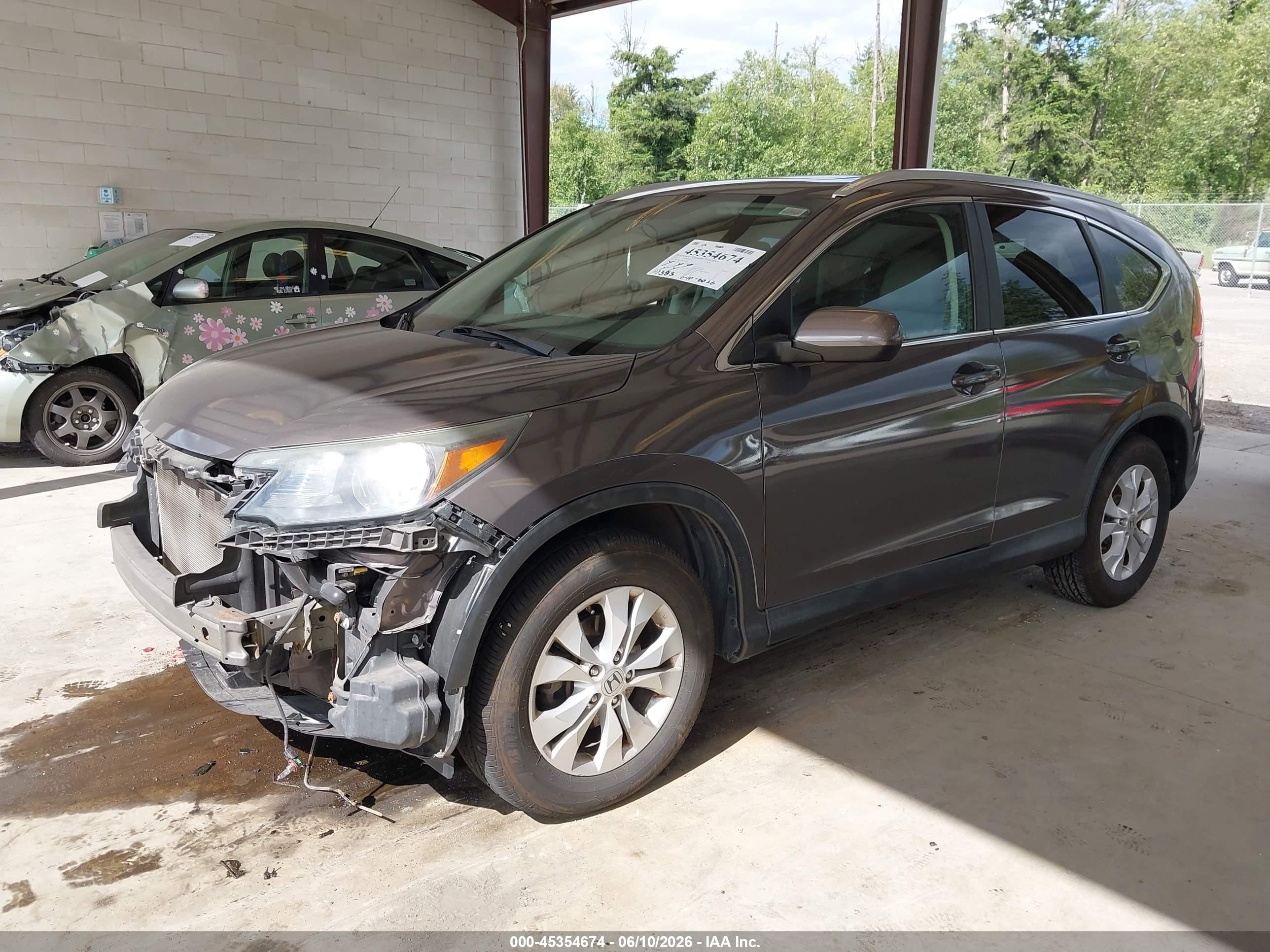 2012 Honda Cr-v Ex-l Brown vin: 5J6RM4H78CL050811
