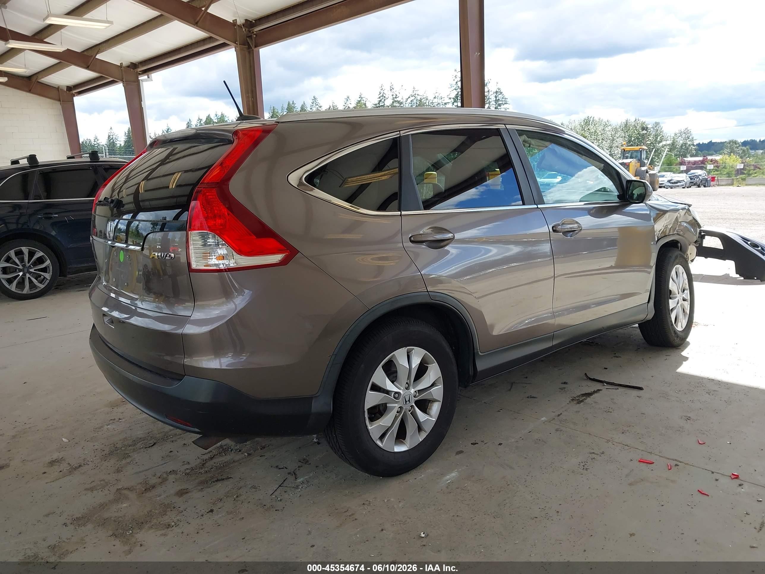 2012 Honda Cr-v Ex-l Brown vin: 5J6RM4H78CL050811