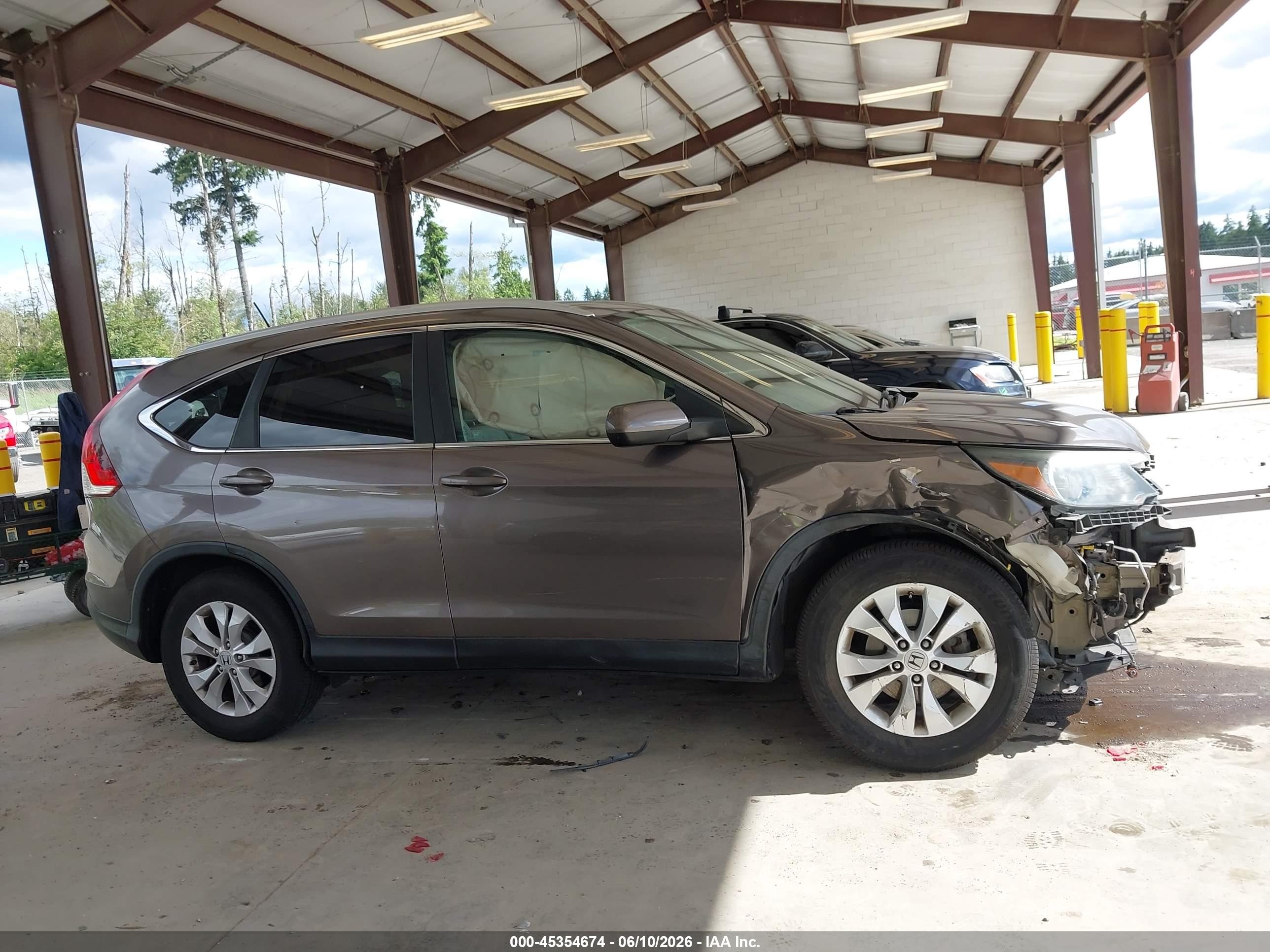 2012 Honda Cr-v Ex-l Brown vin: 5J6RM4H78CL050811