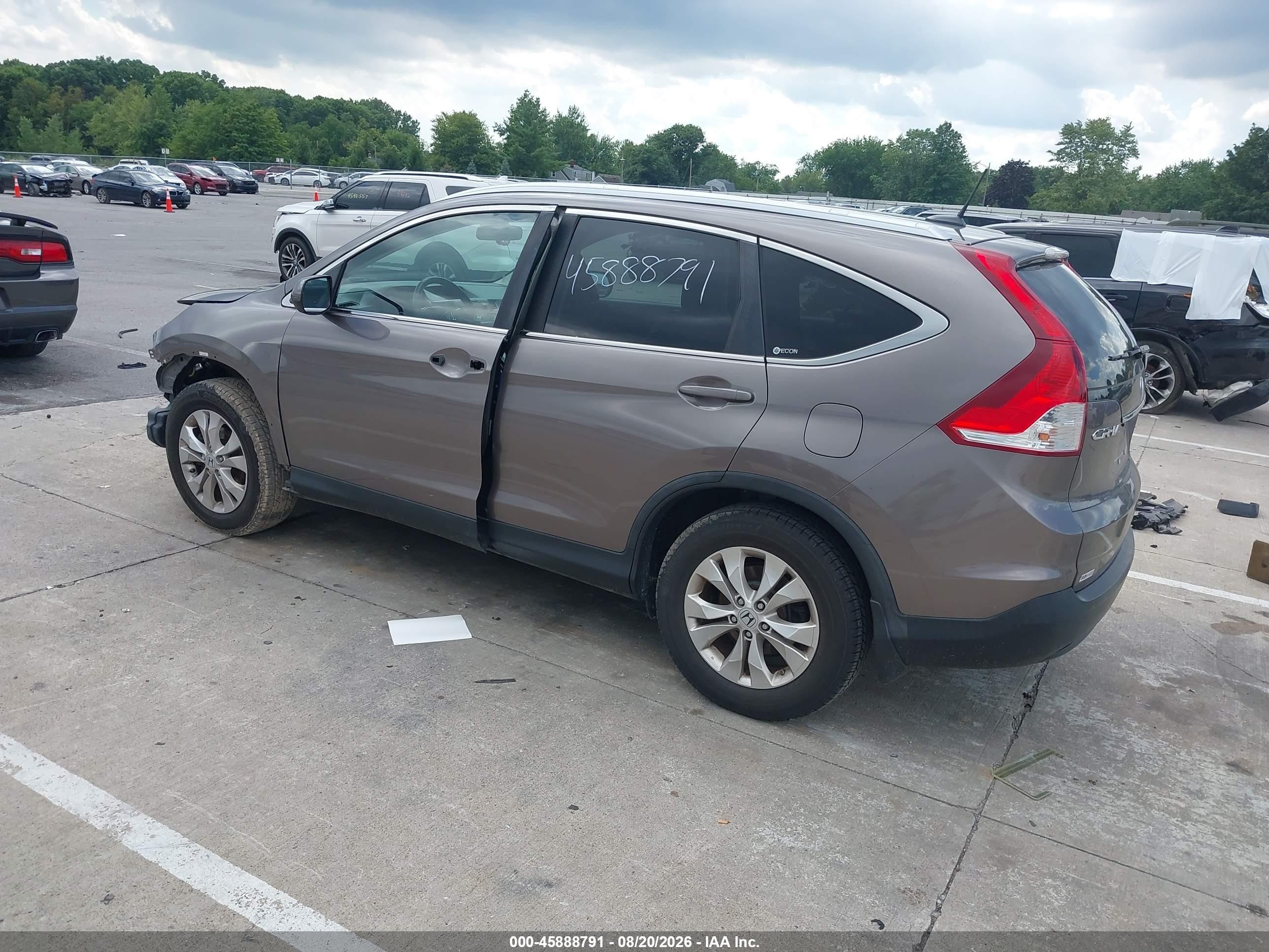 2012 Honda Cr-v Ex-l Brown vin: 5J6RM4H78CL054907