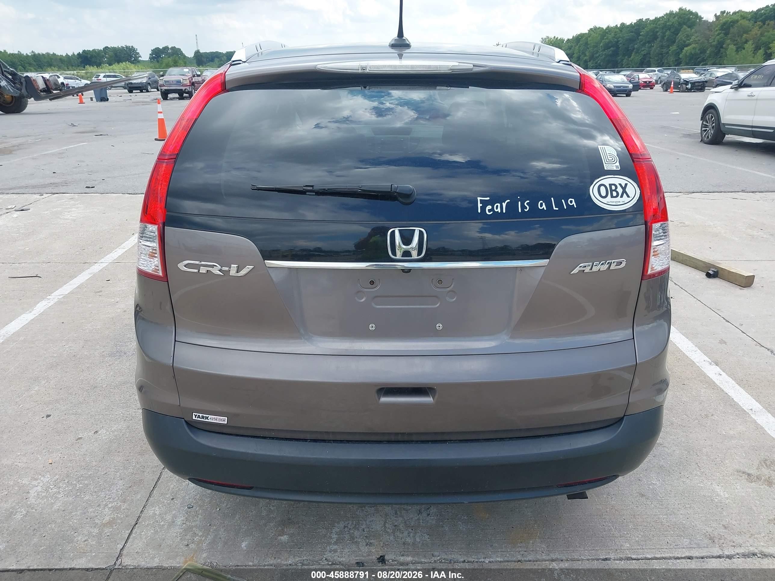 2012 Honda Cr-v Ex-l Brown vin: 5J6RM4H78CL054907