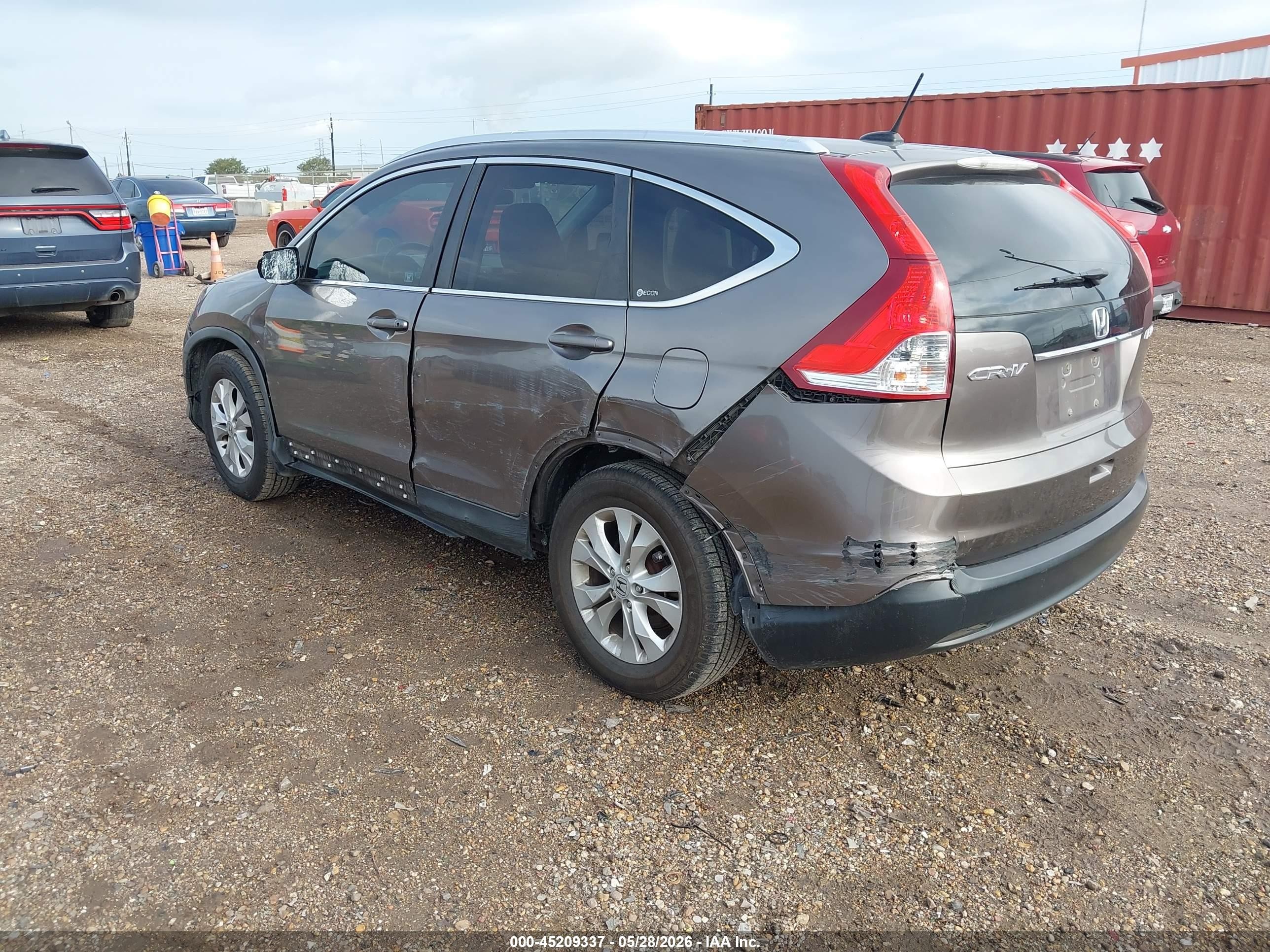 2012 Honda Cr-v Ex-l Brown vin: 5J6RM4H78CL059749