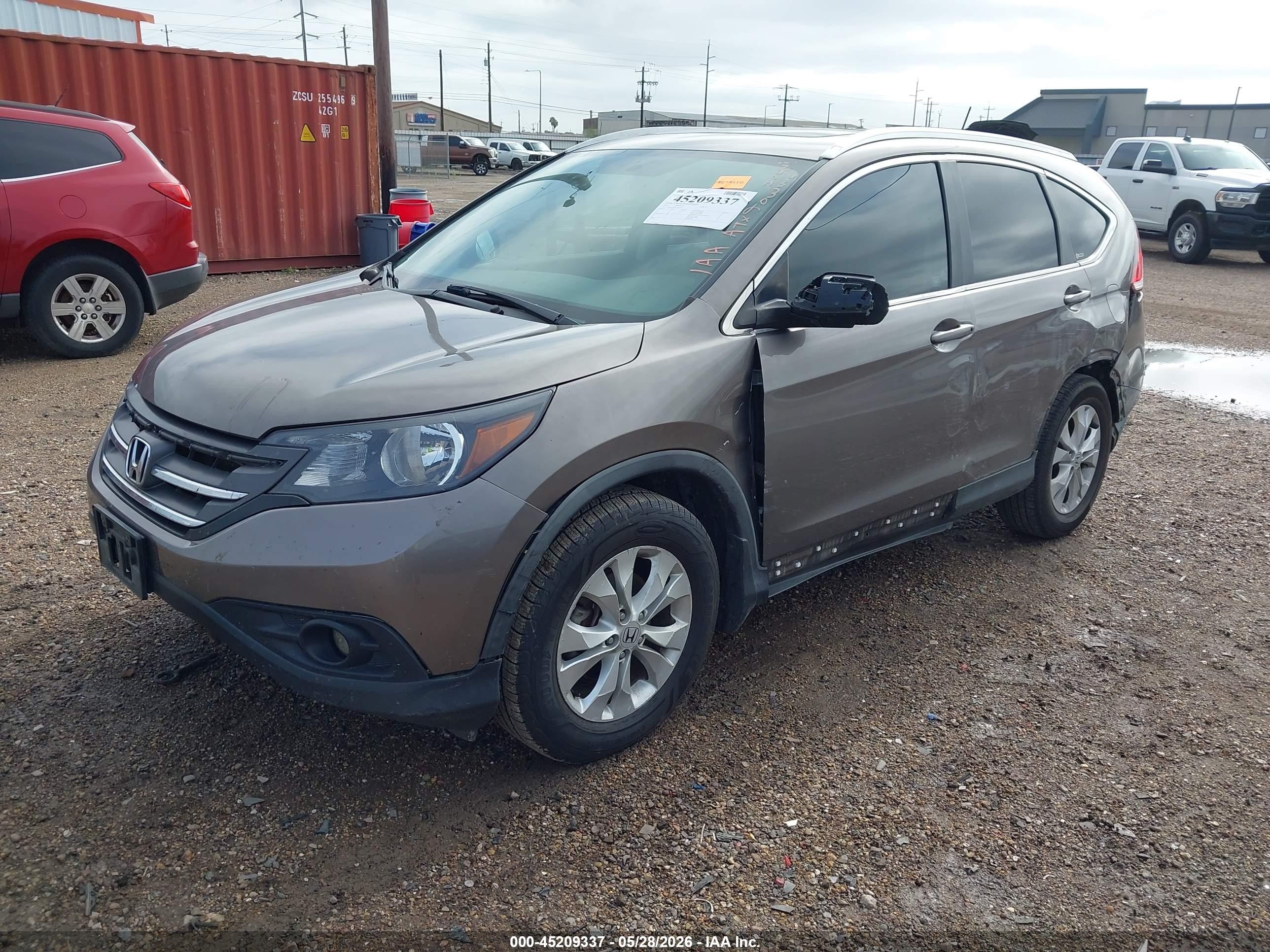 2012 Honda Cr-v Ex-l Brown vin: 5J6RM4H78CL059749