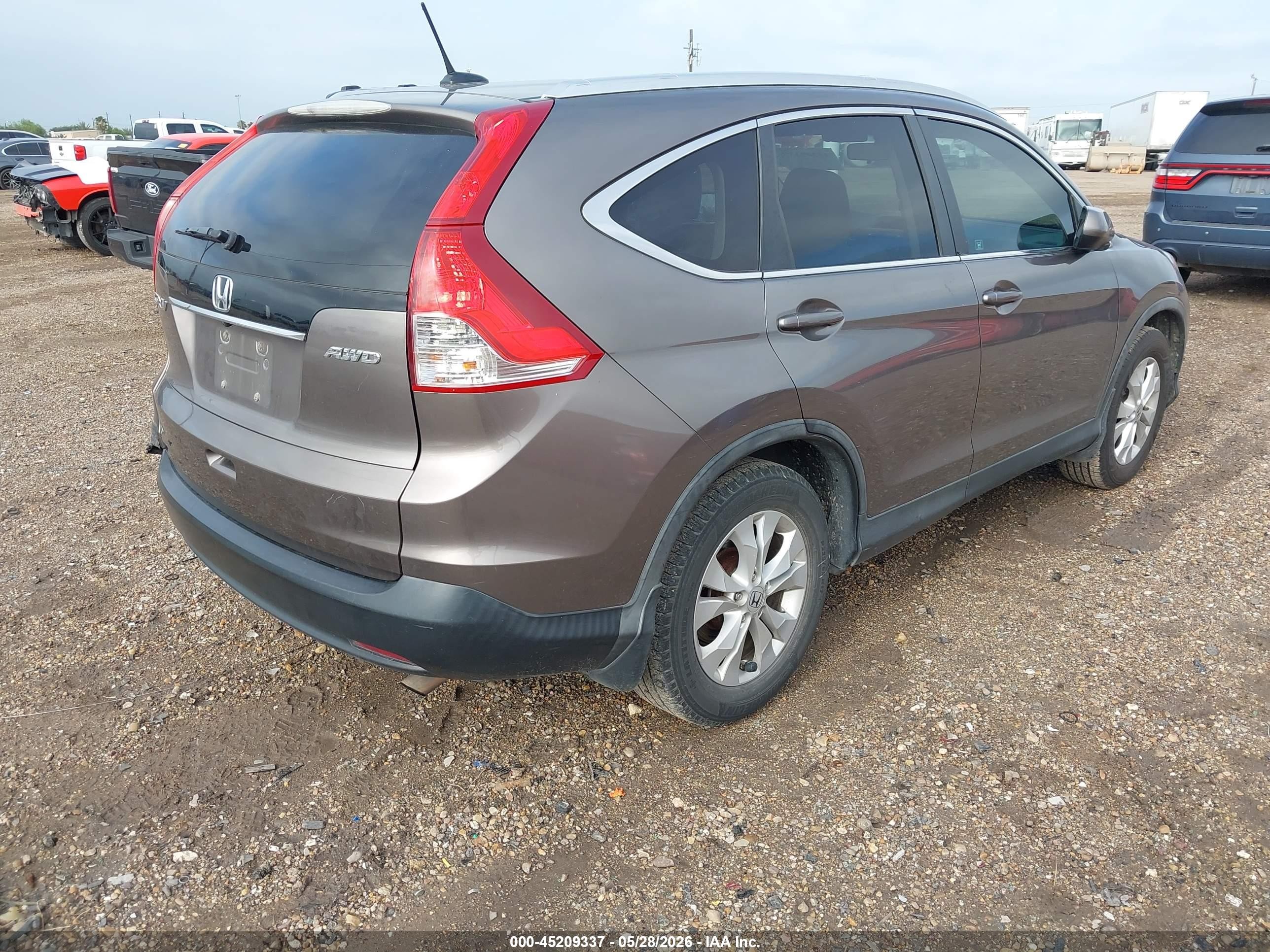 2012 Honda Cr-v Ex-l Brown vin: 5J6RM4H78CL059749