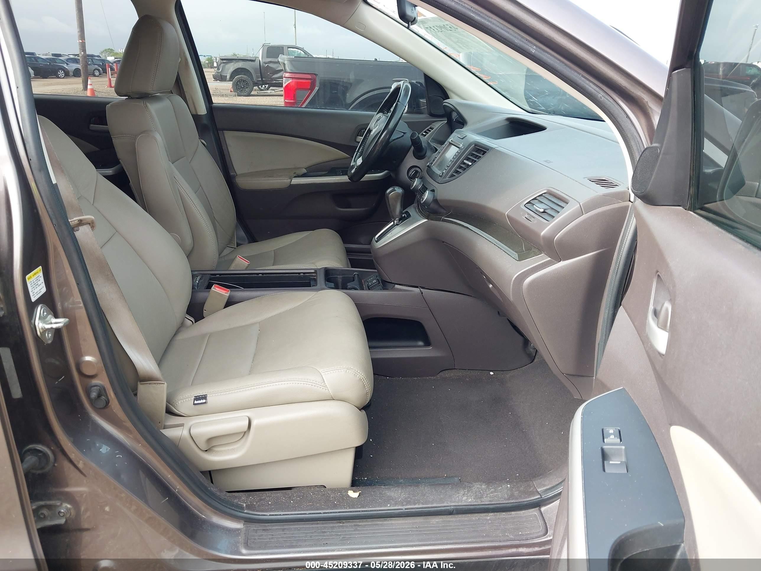 2012 Honda Cr-v Ex-l Brown vin: 5J6RM4H78CL059749