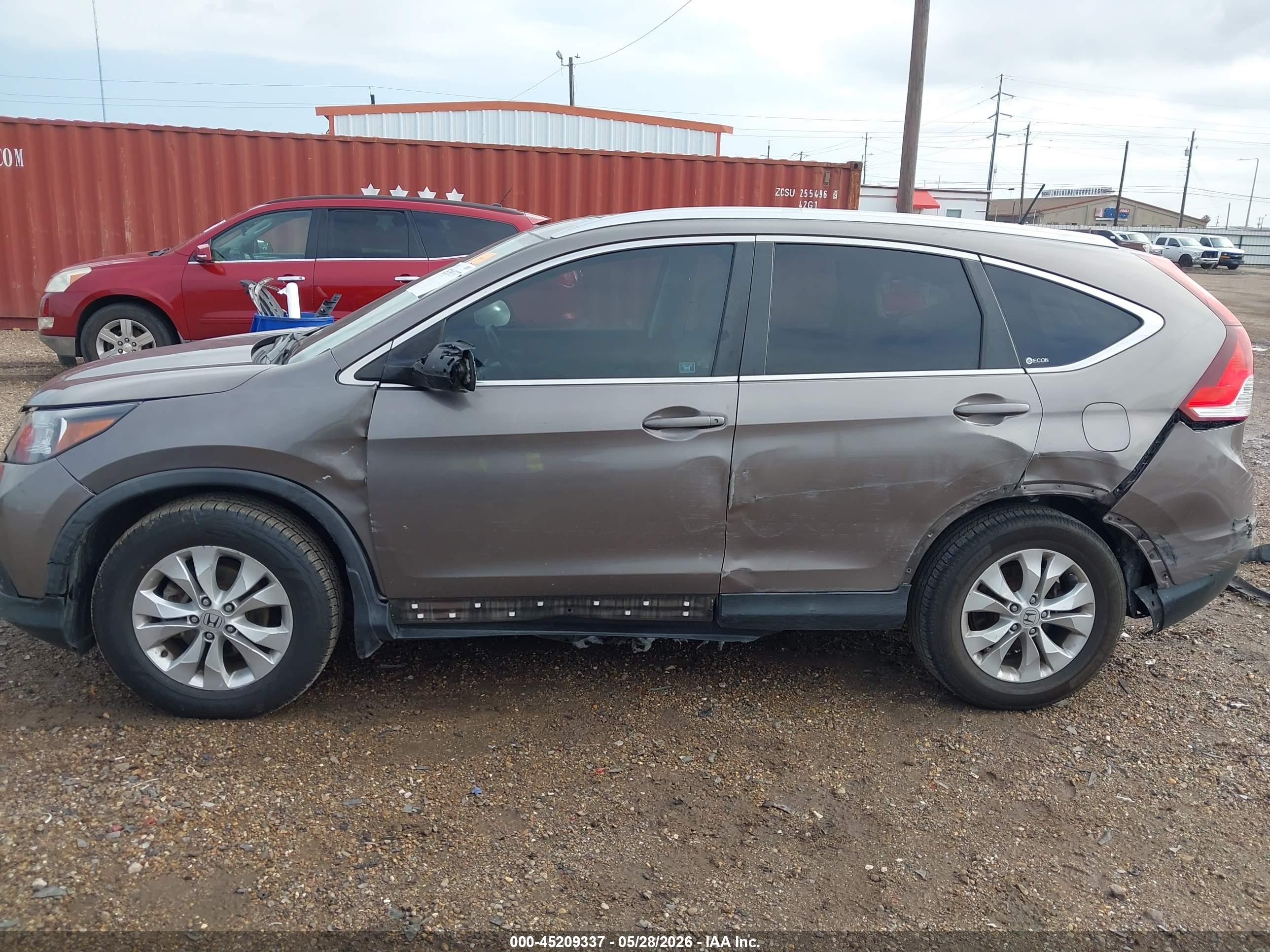 2012 Honda Cr-v Ex-l Brown vin: 5J6RM4H78CL059749