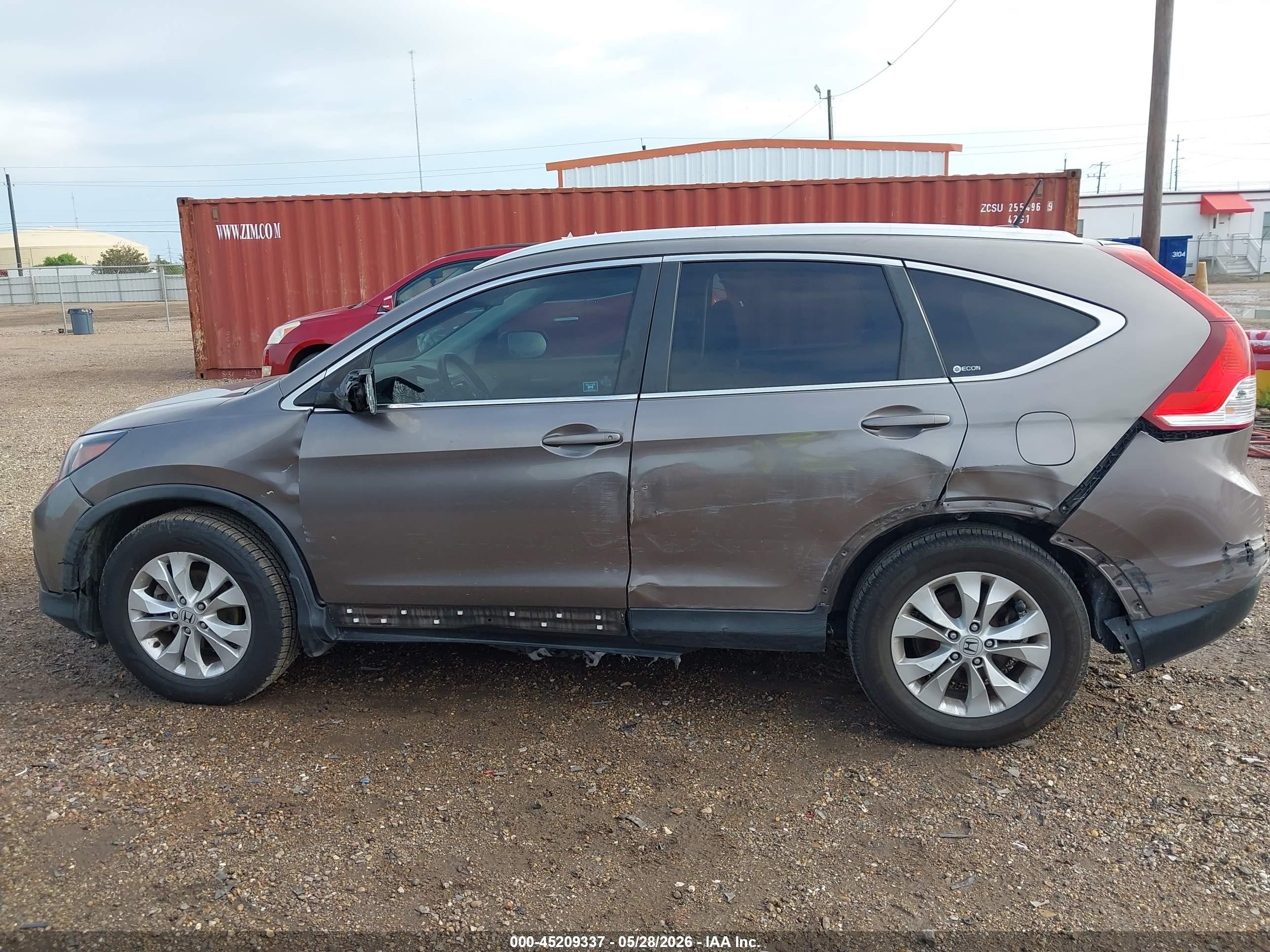 2012 Honda Cr-v Ex-l Brown vin: 5J6RM4H78CL059749