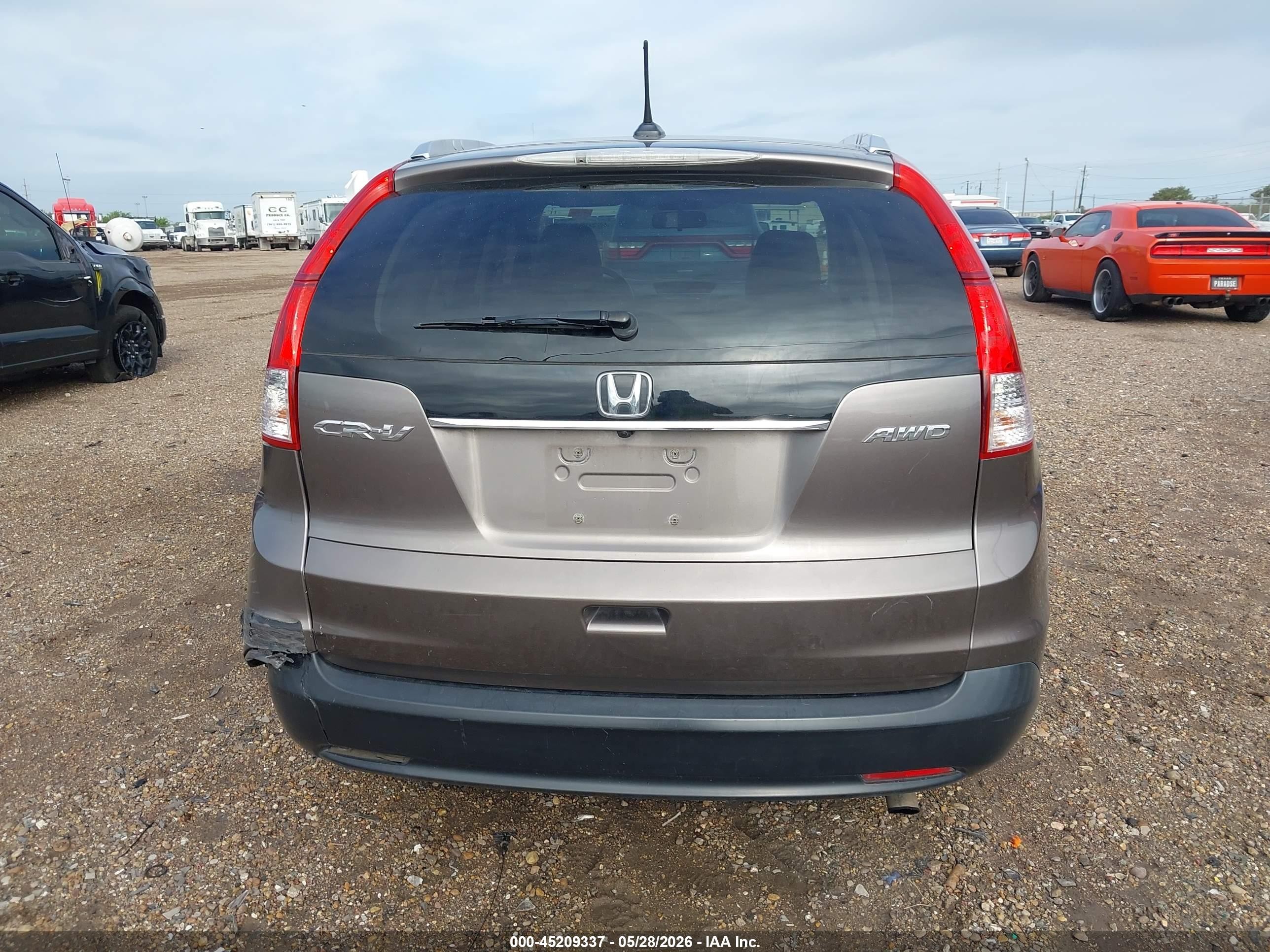 2012 Honda Cr-v Ex-l Brown vin: 5J6RM4H78CL059749