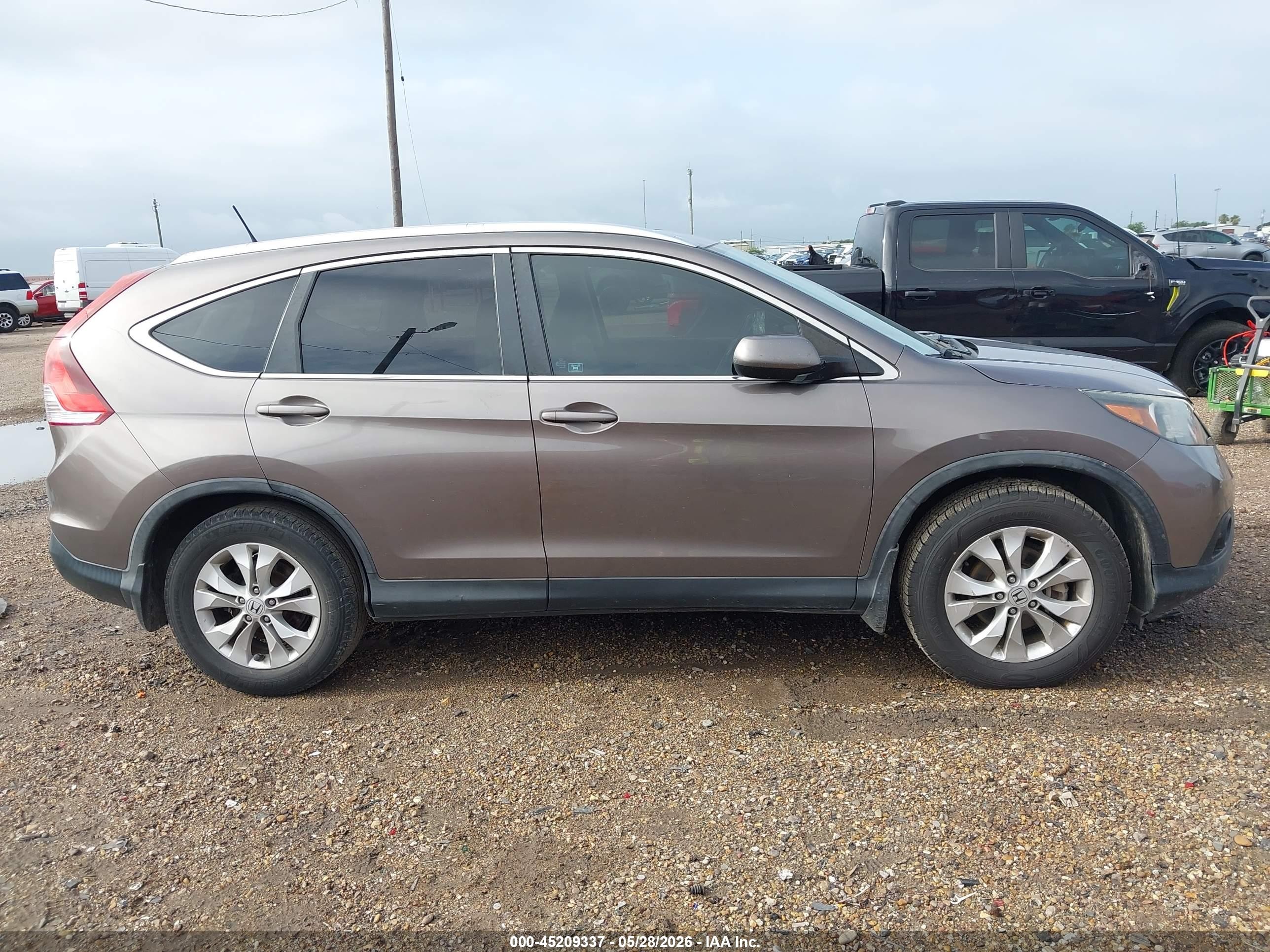 2012 Honda Cr-v Ex-l Brown vin: 5J6RM4H78CL059749